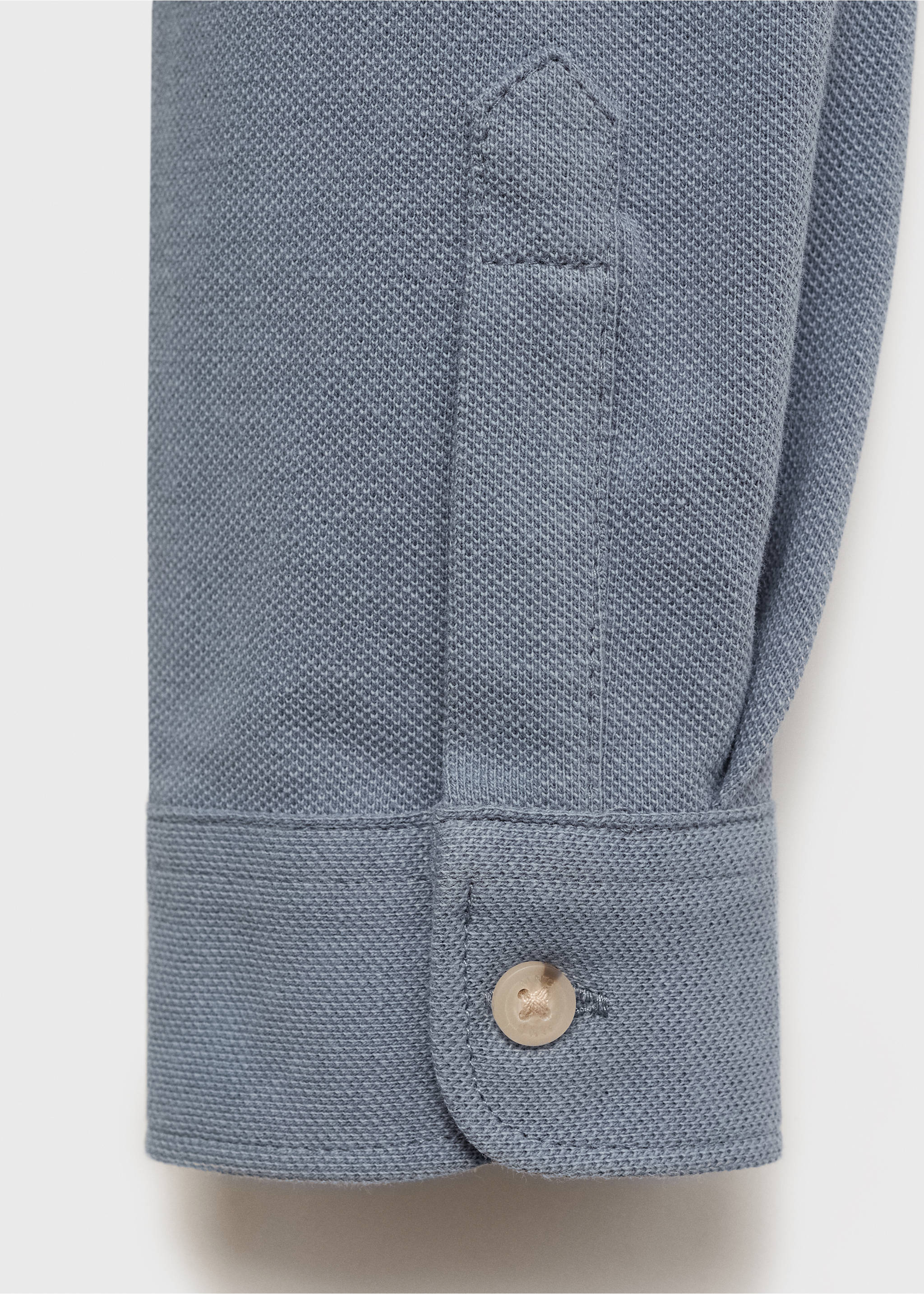 Strickhemd aus Baumwolle - Detail des Artikels 0, Blau. Ref: 17013280-00.