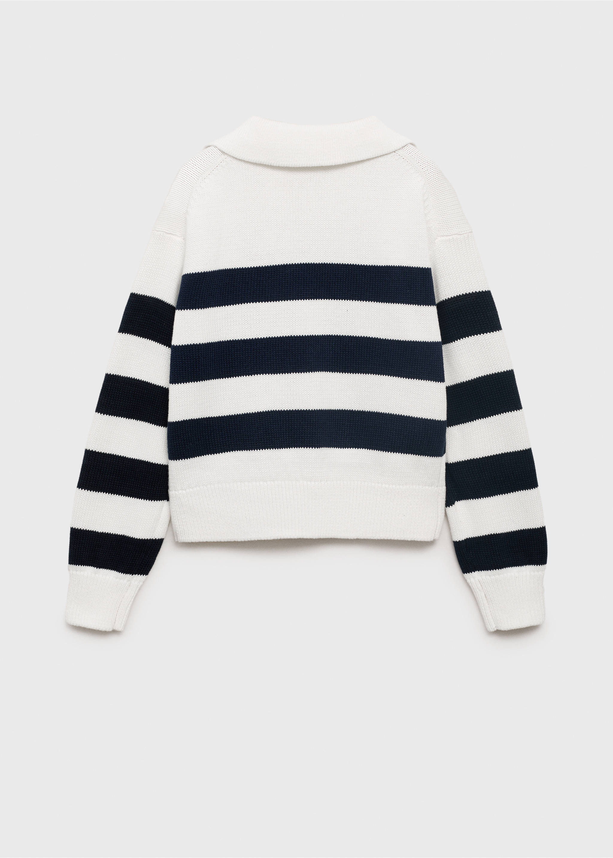 Knitted polo-neck sweater - Reverse of the article, Off White. Ref: 17013282-00.