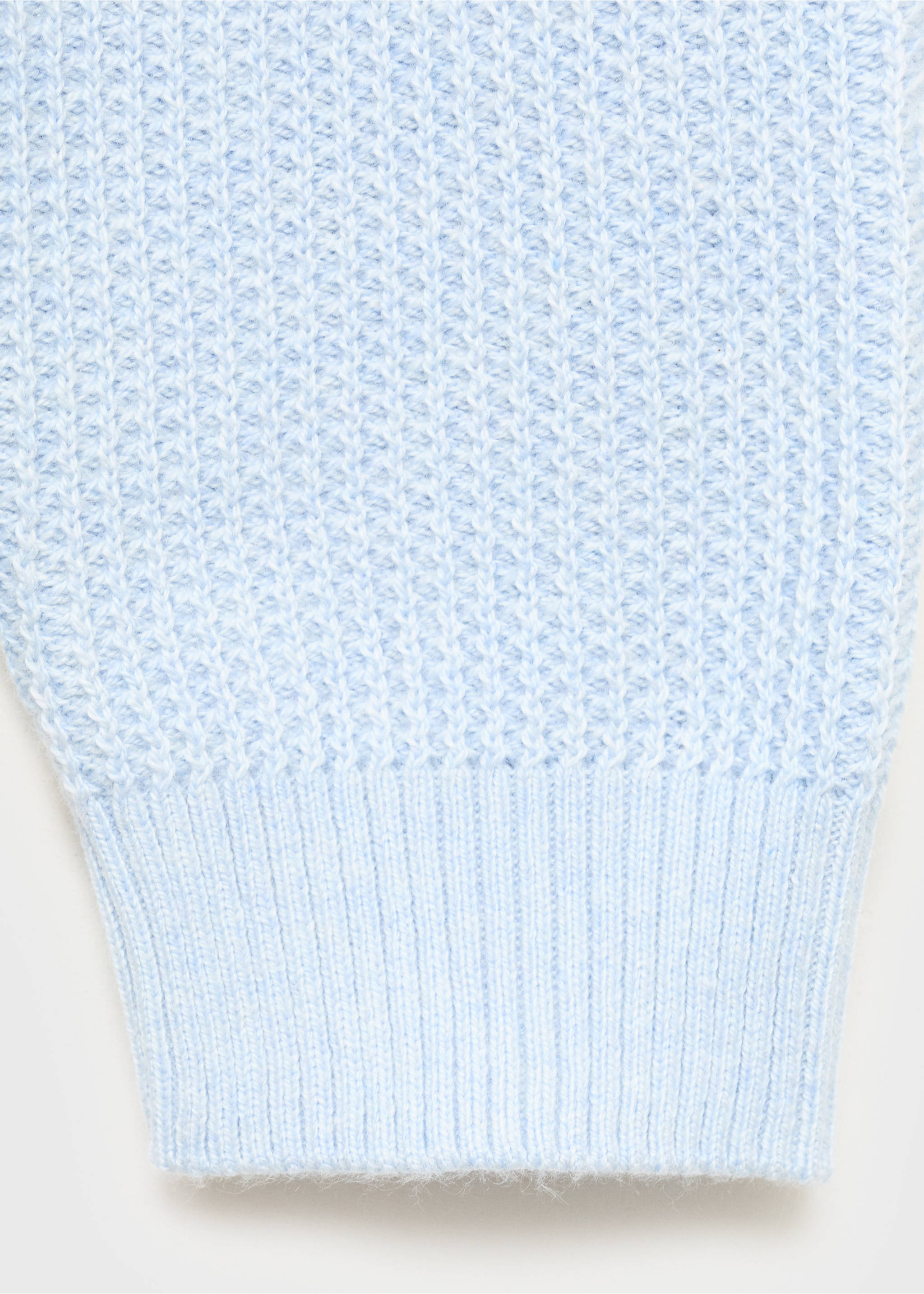 Knitted cotton sweater - Details of the article 0, Sky Blue. Ref: 17013283-00.