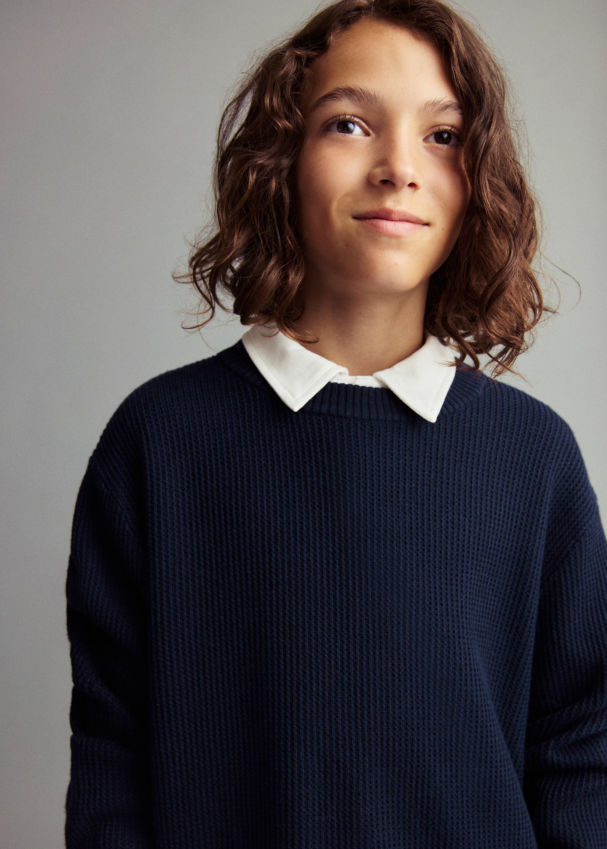 Knitted cotton sweater - Medium plane