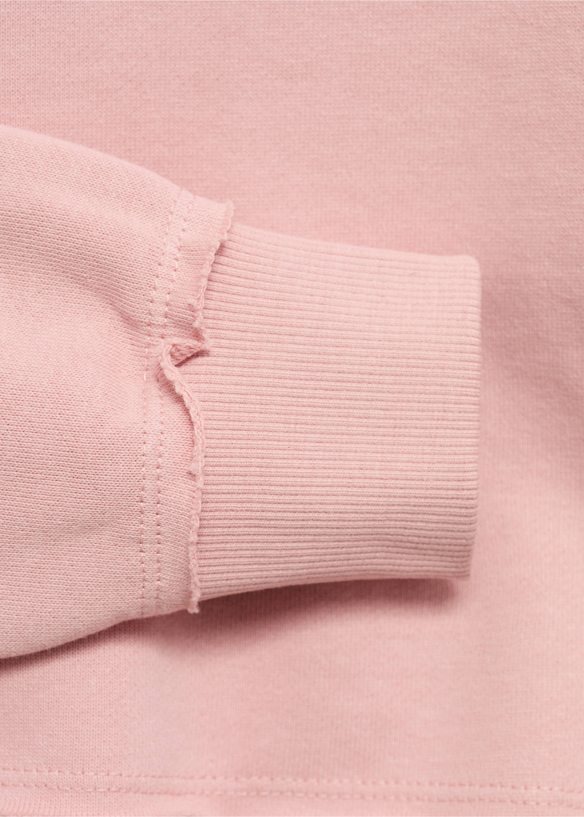 Dessuadora missatge estampat - Detall de l'article 8, Rosa. Ref: 17013286-00.