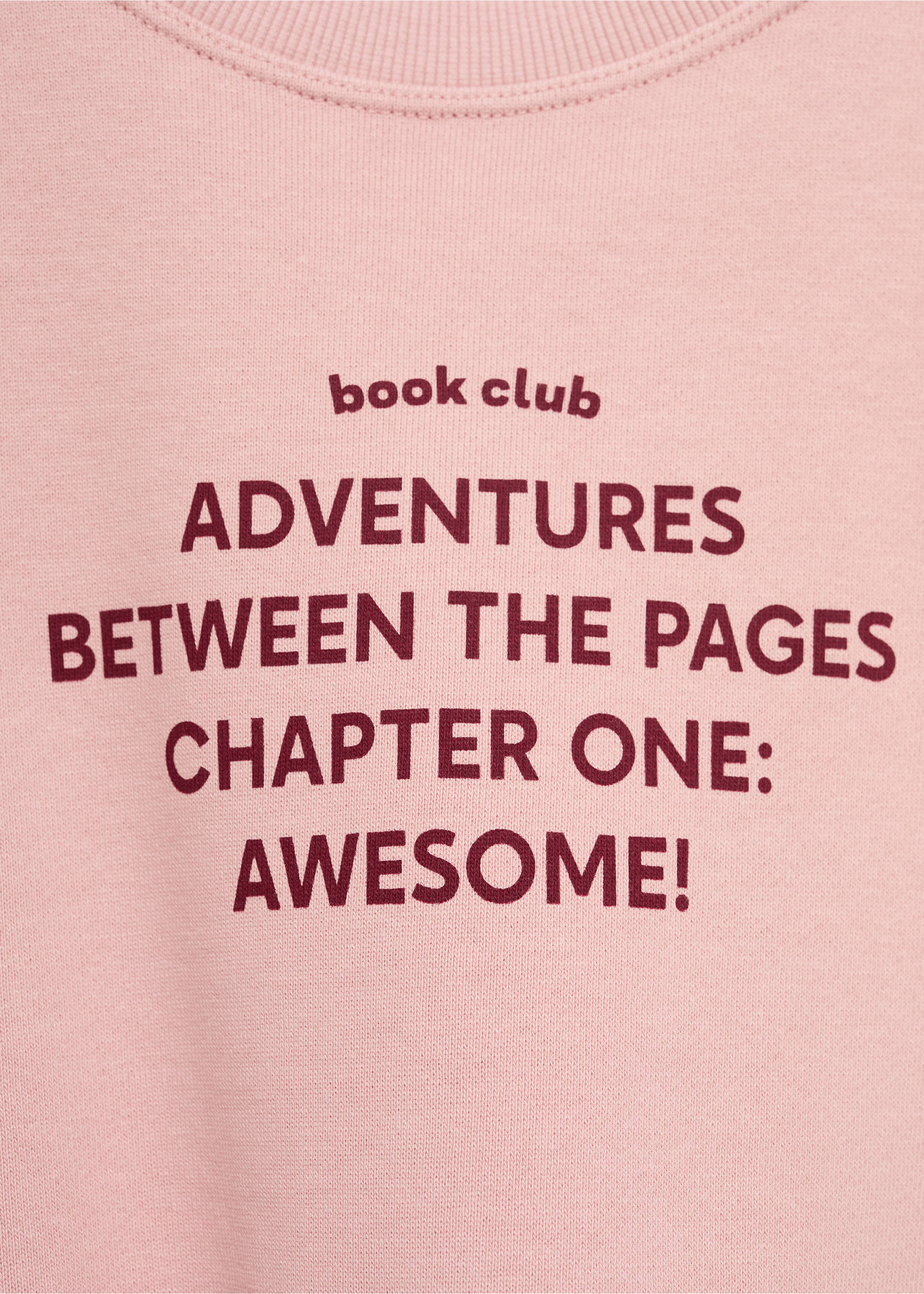 Dessuadora missatge estampat - Detall de l'article 0, Rosa. Ref: 17013286-00.