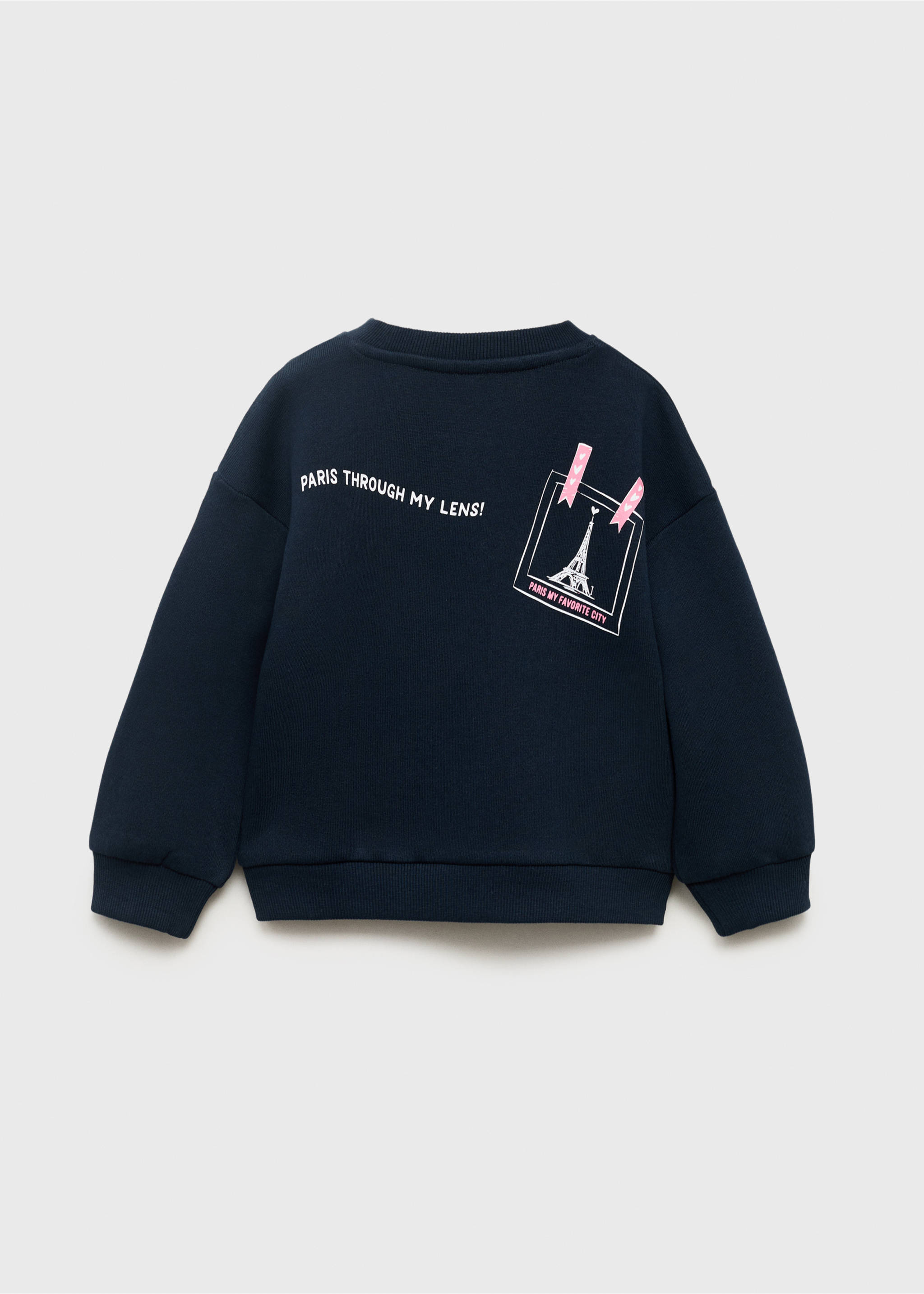 Embroidered drawing sweatshirt - Reverse of the article, Navy. Ref: 17013287-00.