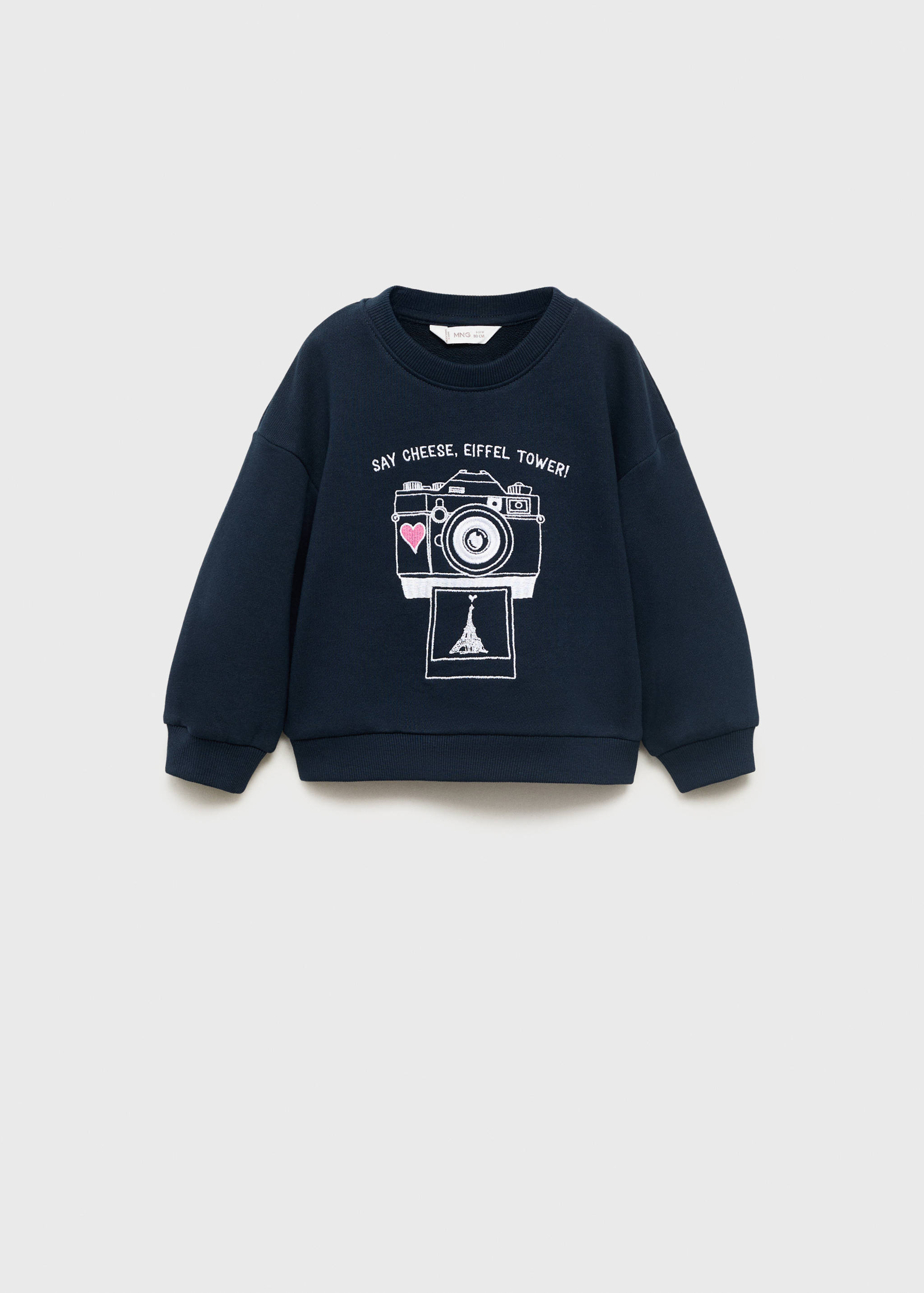 Embroidered drawing sweatshirt - Article without model