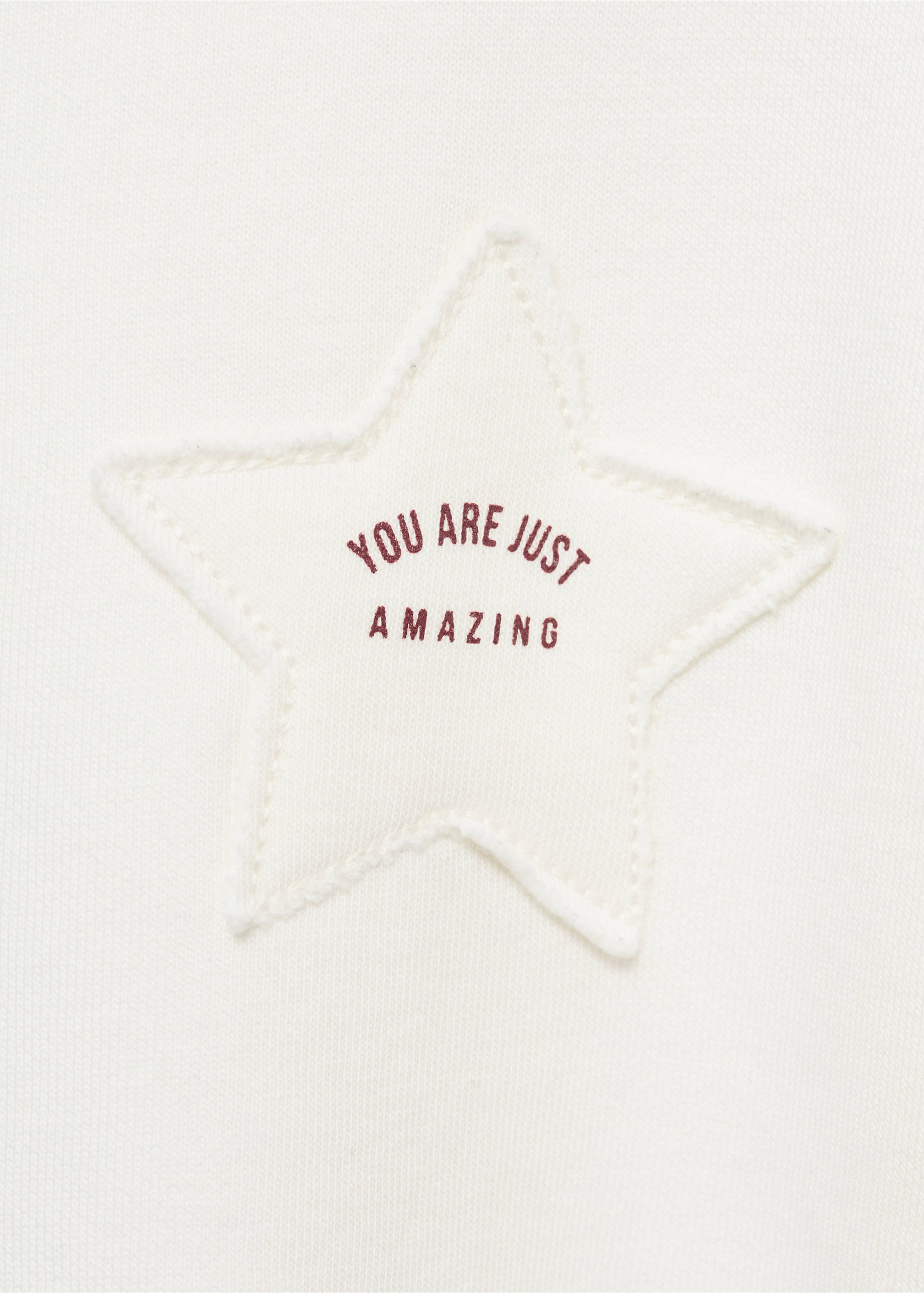 Sweatshirt with embroidered star - Details of the article 8, Off White. Ref: 17013288-00.