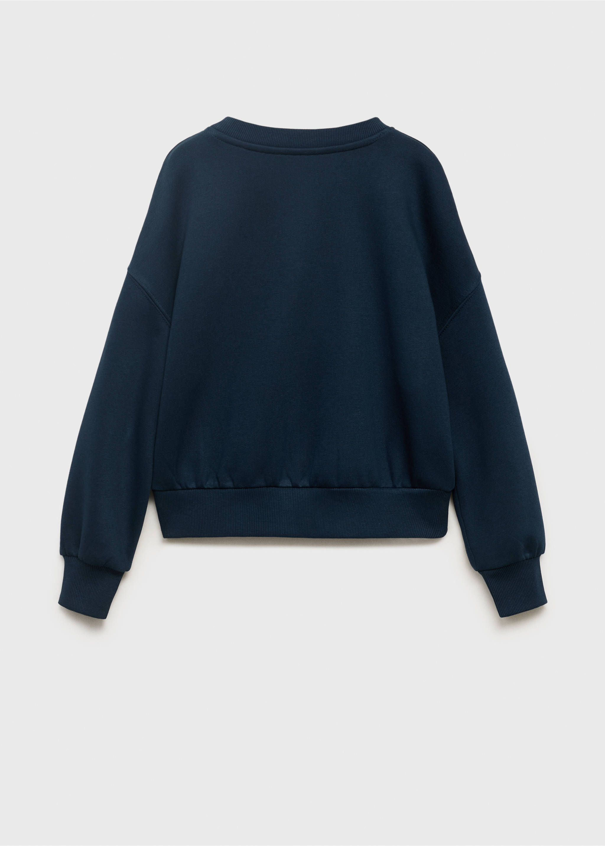 Sweatshirt mit  aufgesticktem Sternenmotiv - Rückseite des Artikels, Marineblau. Ref: 17013288-00.