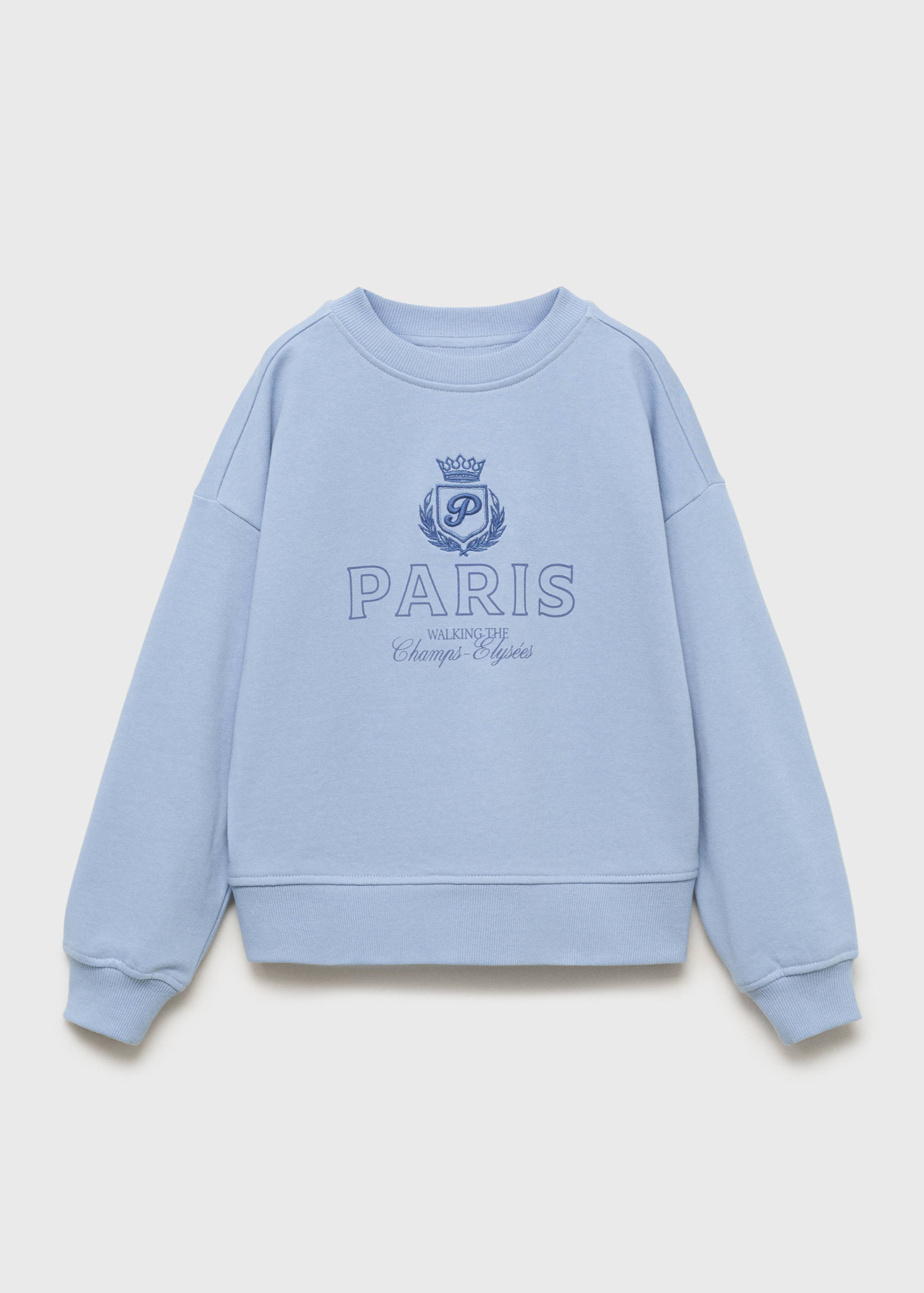 Gemustertes Sweatshirt mit Stickerei - Artikel ohne Model
