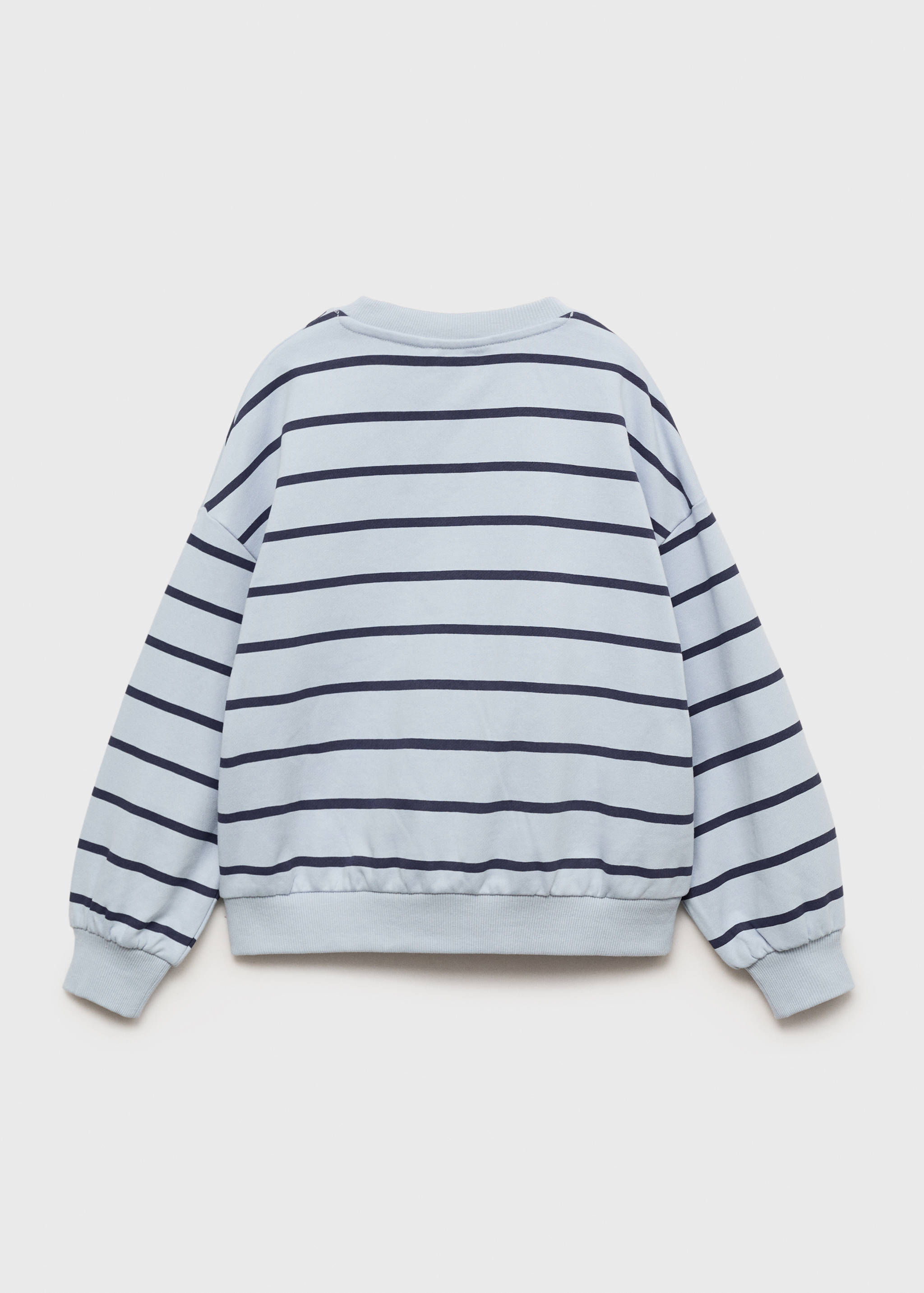 Gestreiftes Sweatshirt mit Stickereien - Rückseite des Artikels