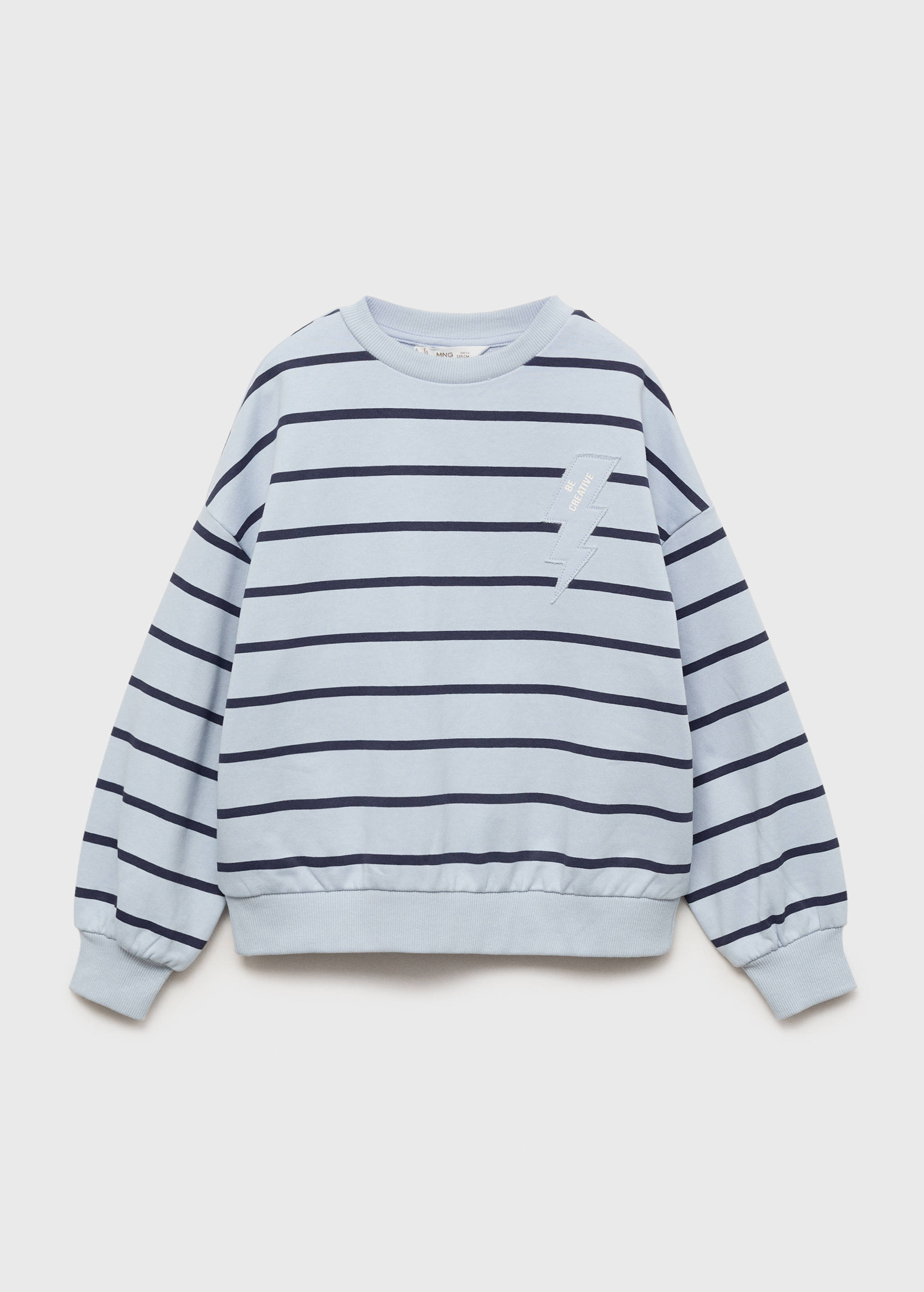 Sweat-shirt brodé rayures - Article sans modèle