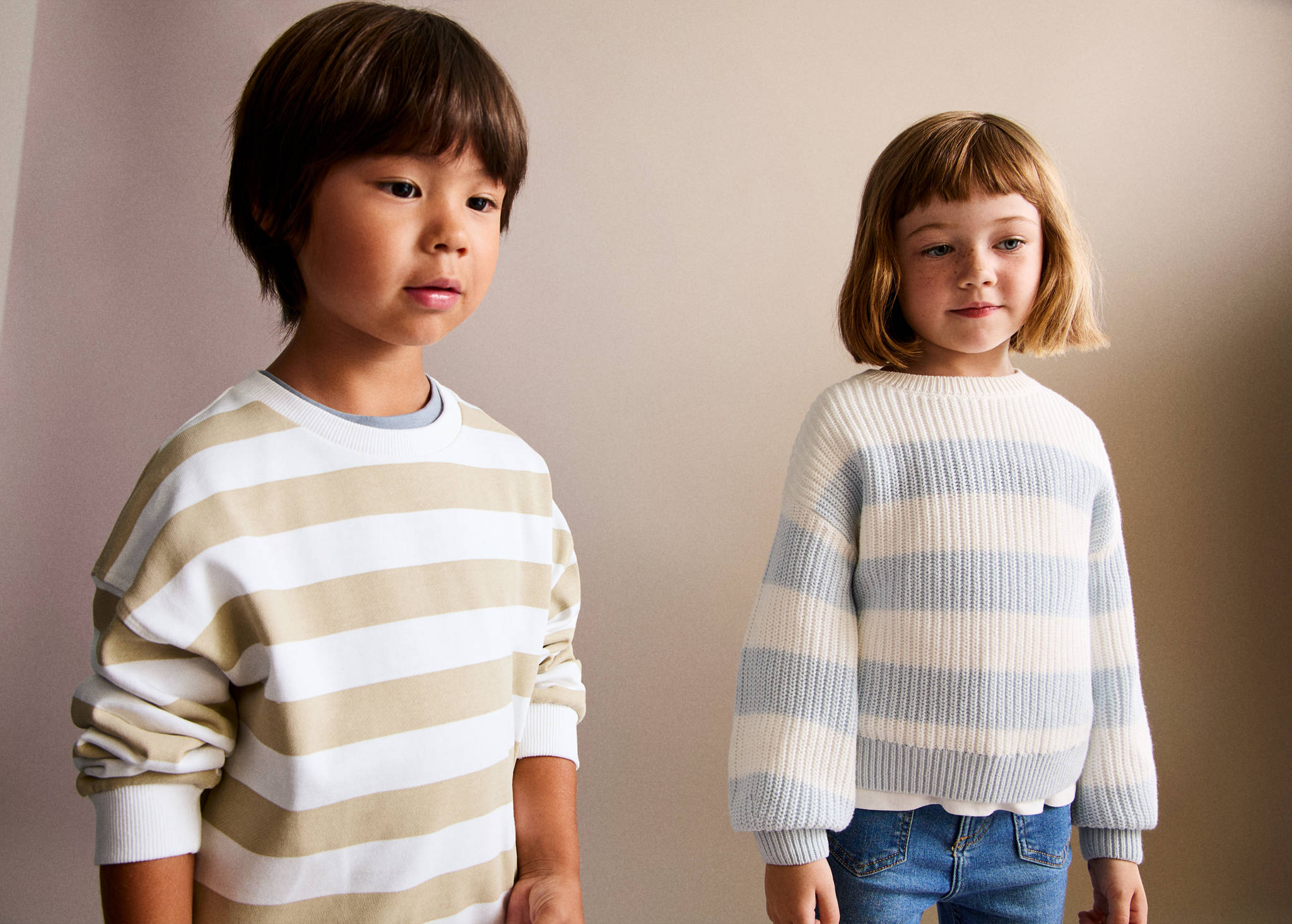 Sweat-shirt coton rayures - Plan général