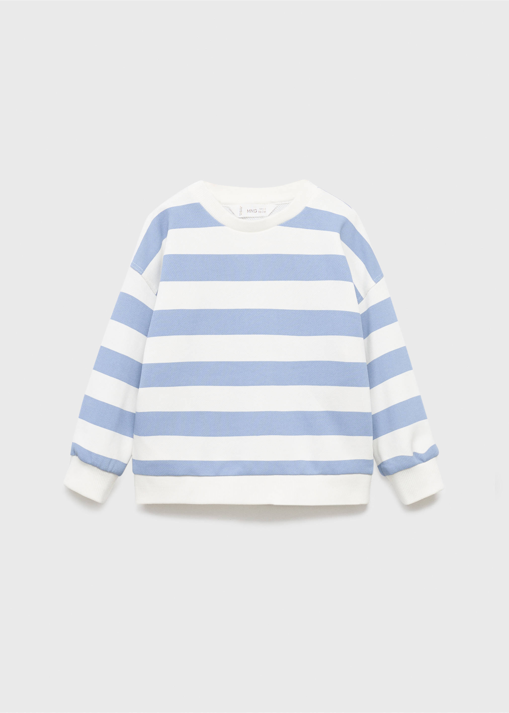 Gestreept katoenen sweatshirt - Artikel zonder model, Blauw. Ref: 17013291-00.