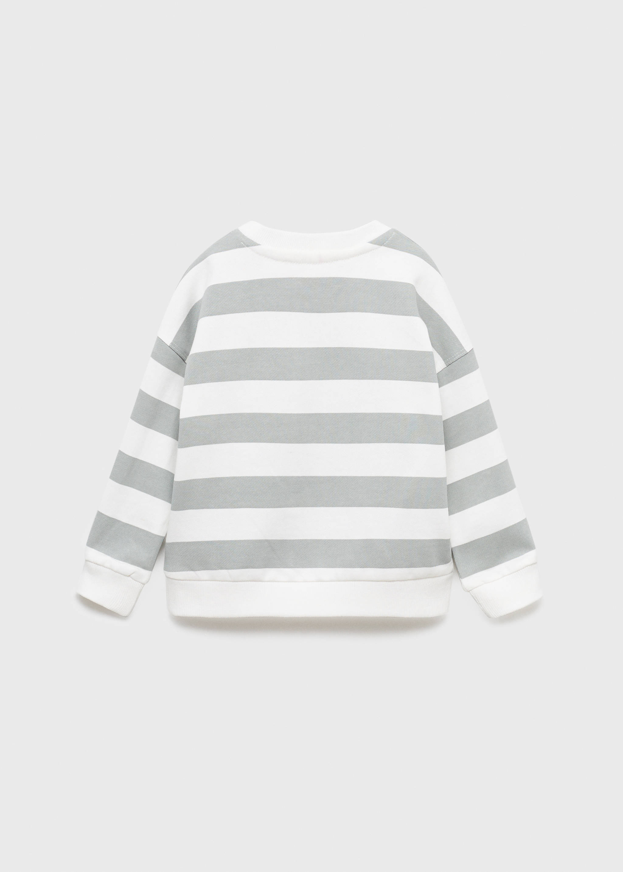 Sweat-shirt coton rayures - Verso de l’article