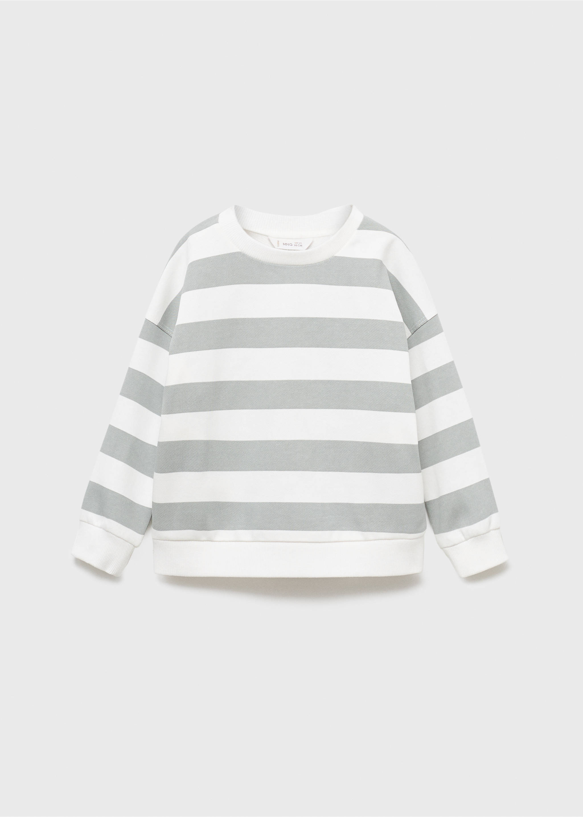Sweat-shirt coton rayures - Article sans modèle, Gris. Ref: 17013291-00.
