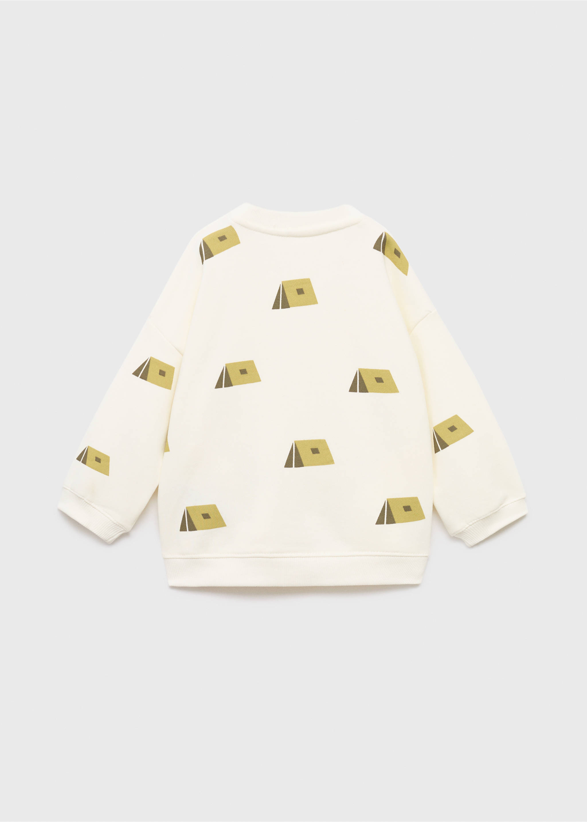Printed cotton sweatshirt - Reverse of the article, Off White. Ref: 17013292-00.