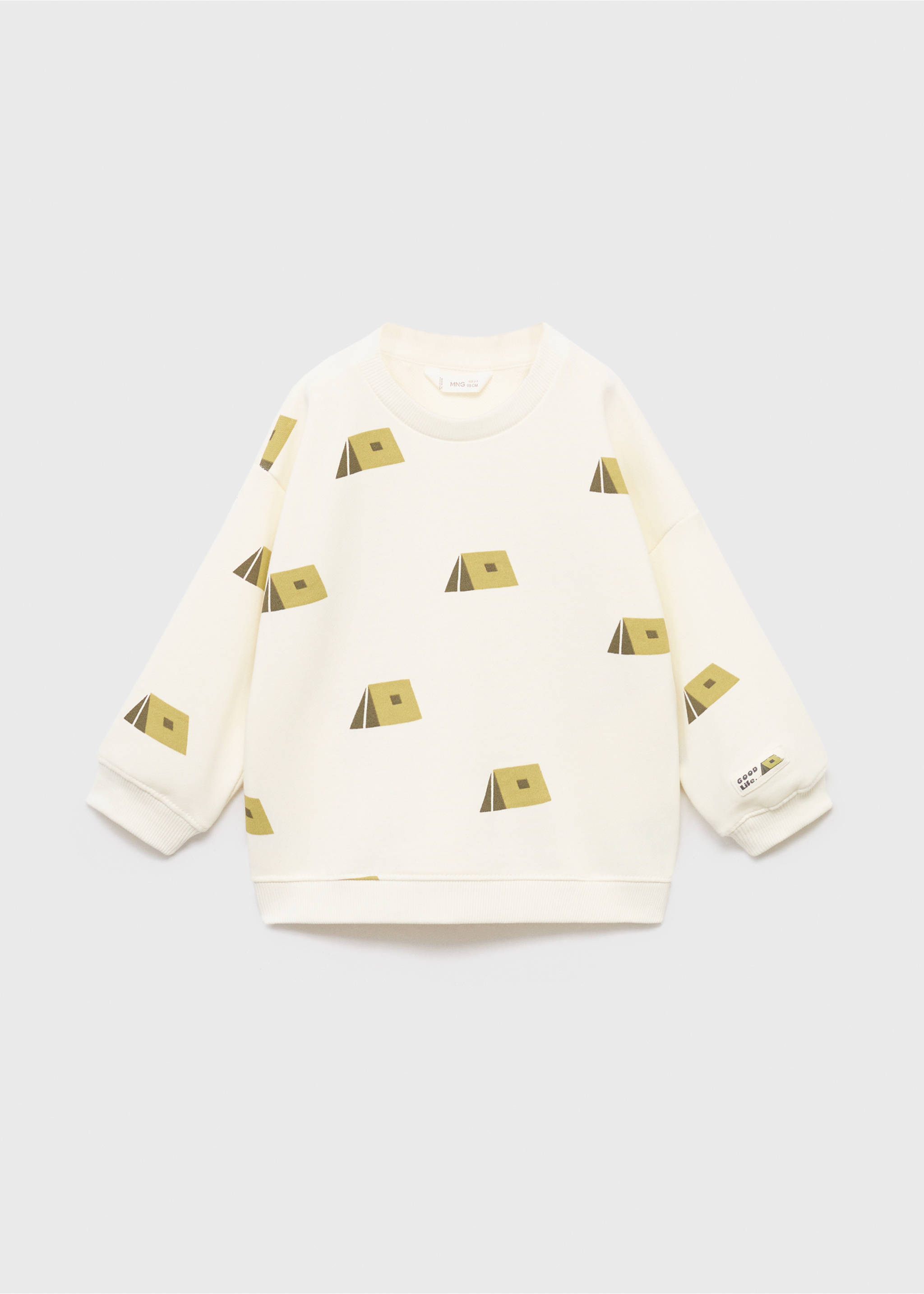 Printed cotton sweatshirt - Article without model, Off White. Ref: 17013292-00.