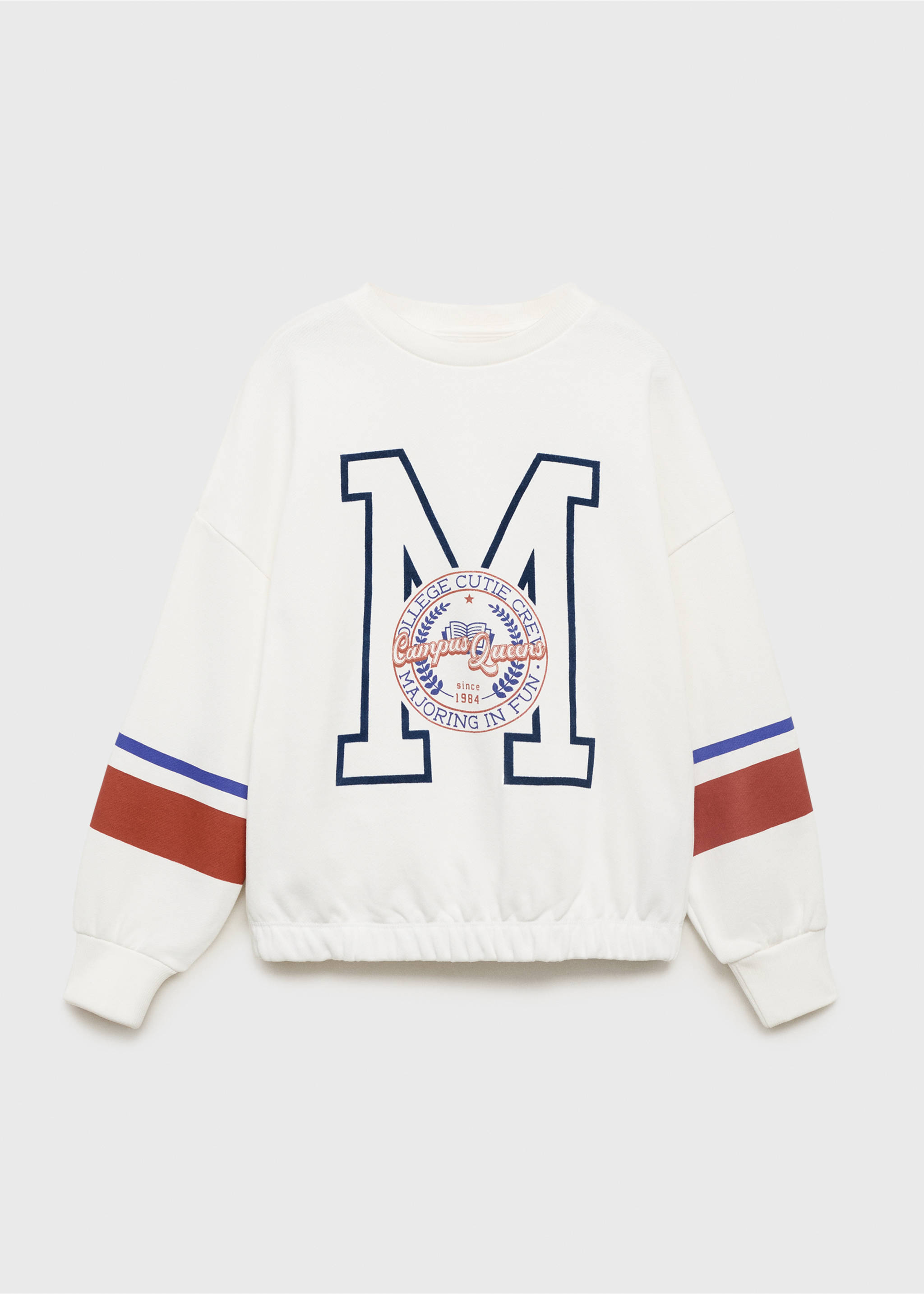 Printed cotton sweatshirt - Article without model, Off White. Ref: 17013295-00.