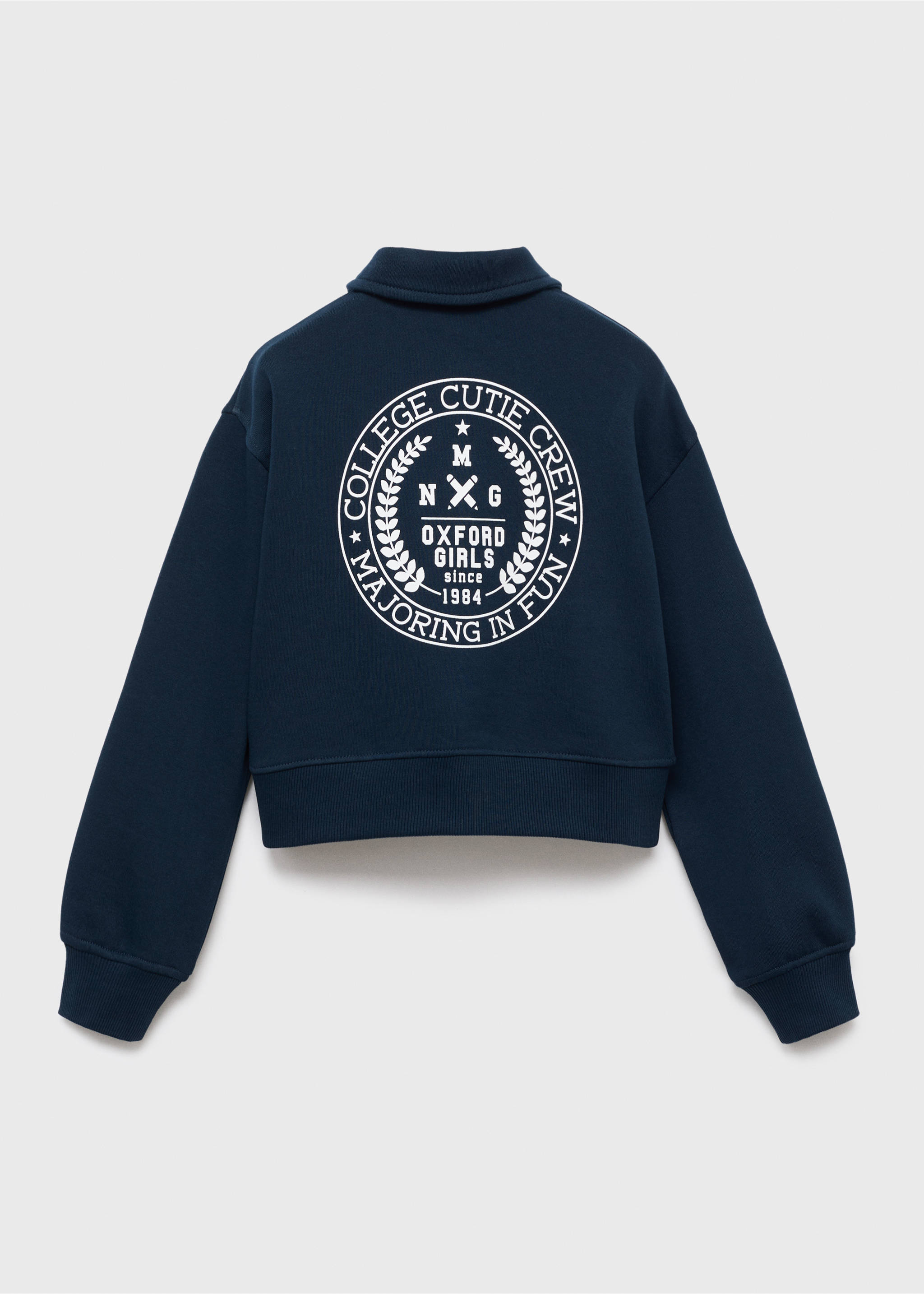 Polo-neck sweatshirt - Reverse of the article, Dark Navy. Ref: 17013296-00.
