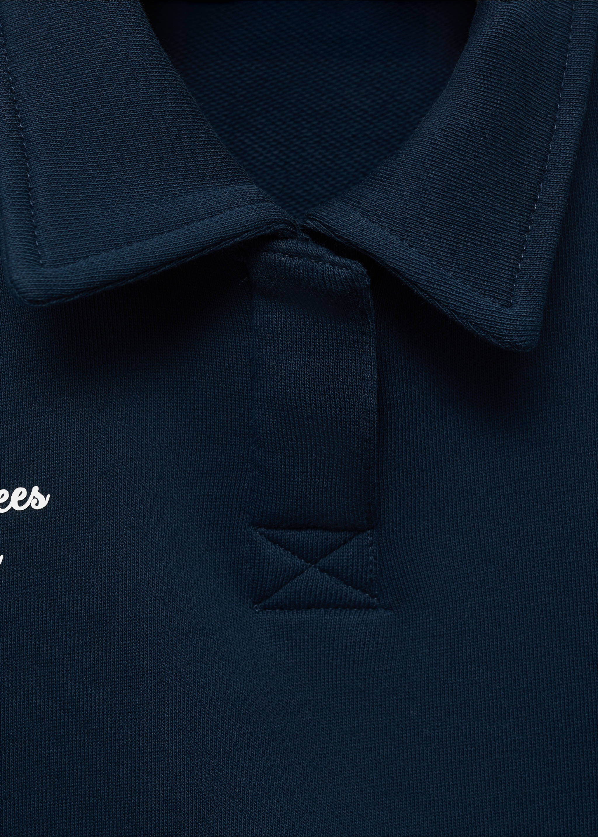 Polo-neck sweatshirt - Details of the article 8, Dark Navy. Ref: 17013296-00.