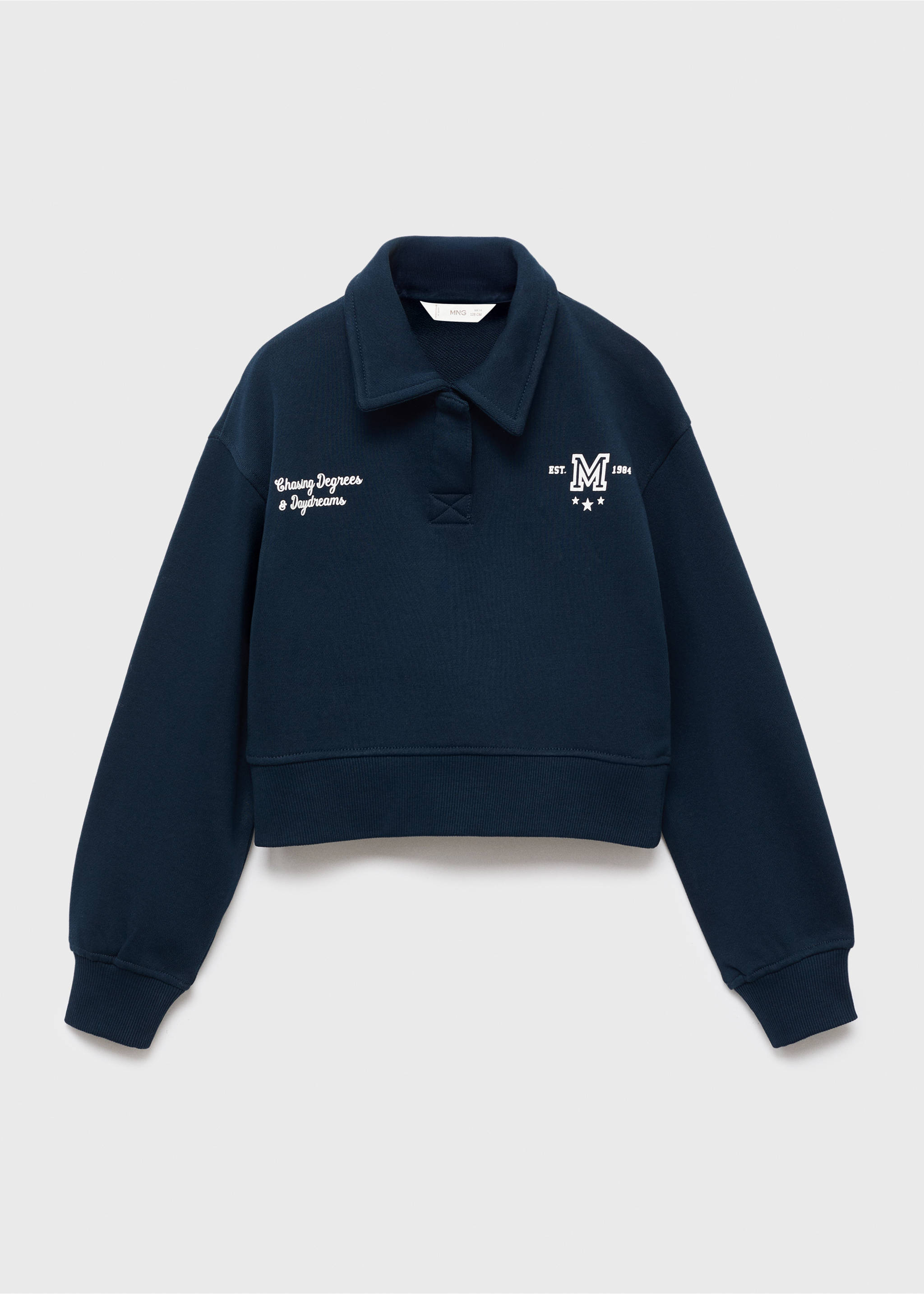 Polo-neck sweatshirt - Article without model, Dark Navy. Ref: 17013296-00.
