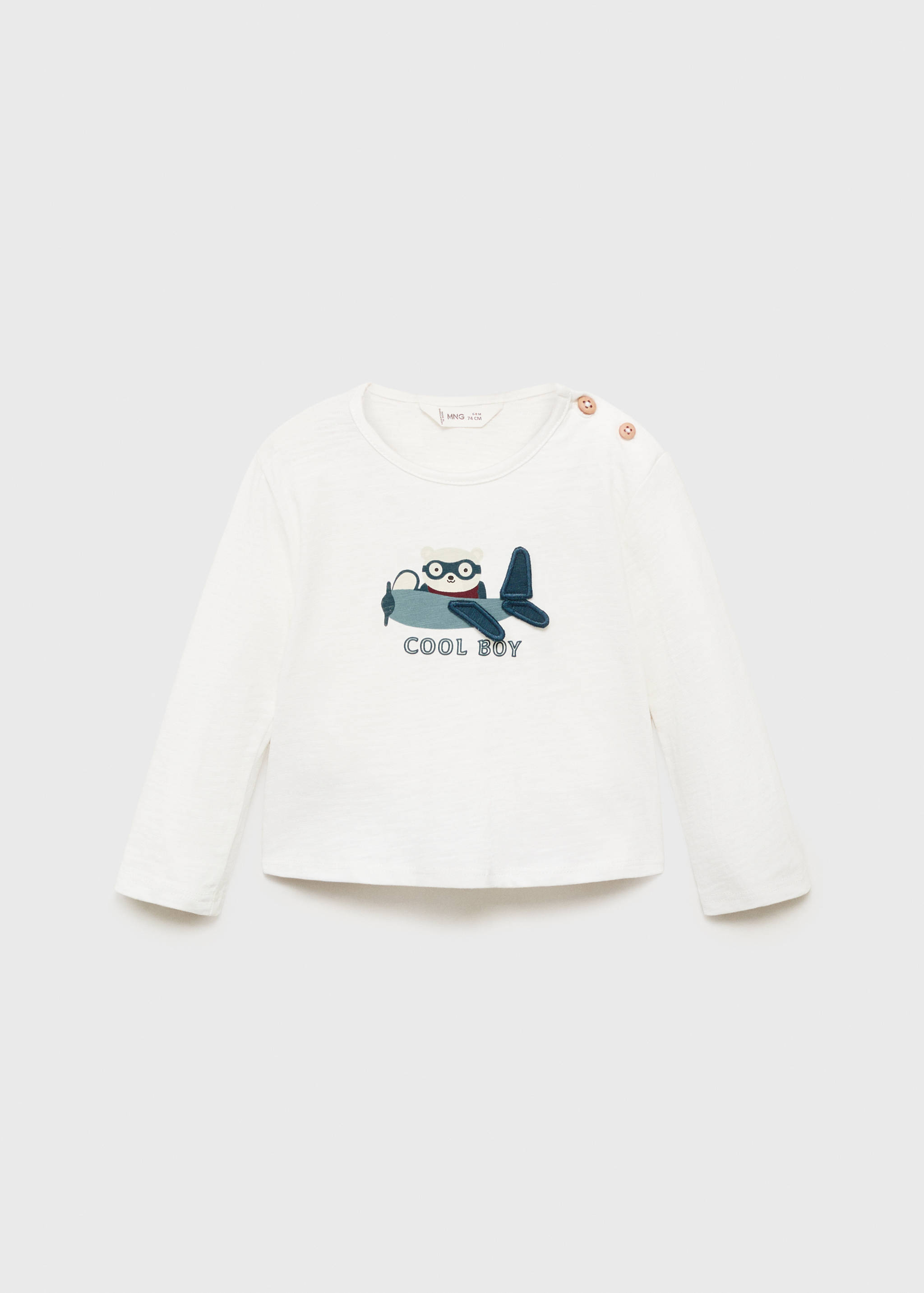 Printed cotton-blend t-shirt - Article without model