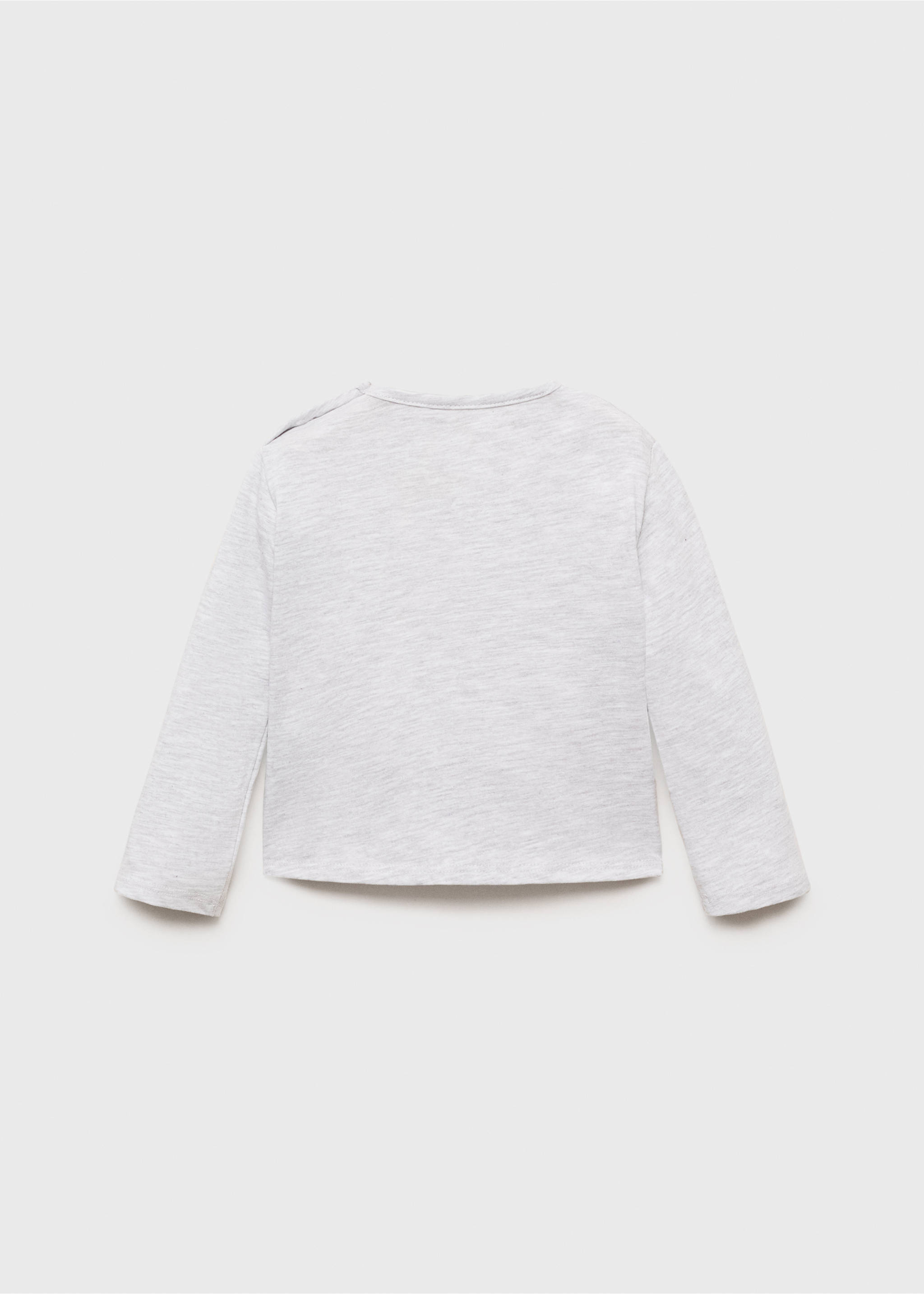 Printed cotton-blend t-shirt - Reverse of the article, Medium Heather Grey. Ref: 17013299-00.