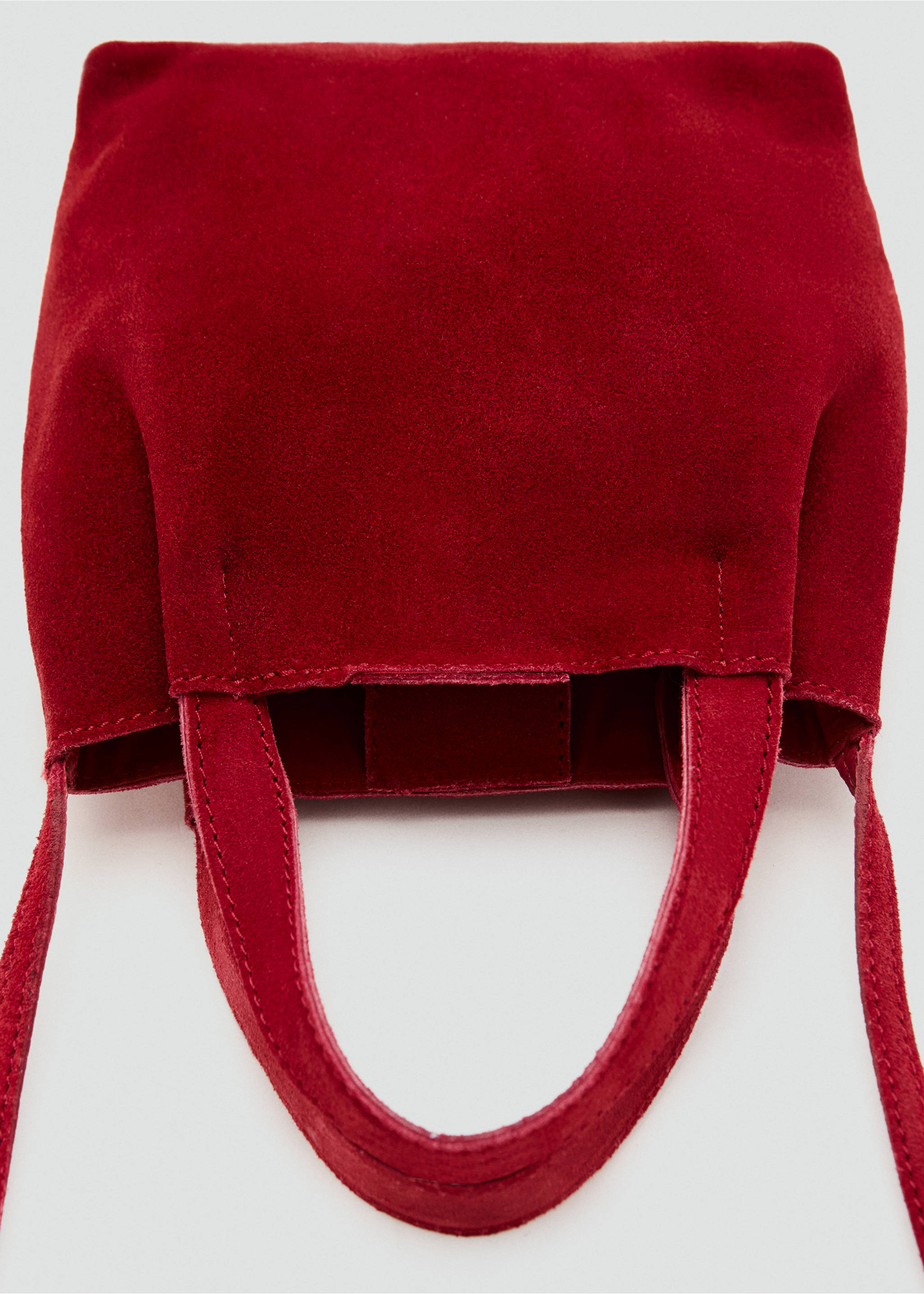 Leather tote bag - Details of the article 1, Red. Ref: 17013301-00.