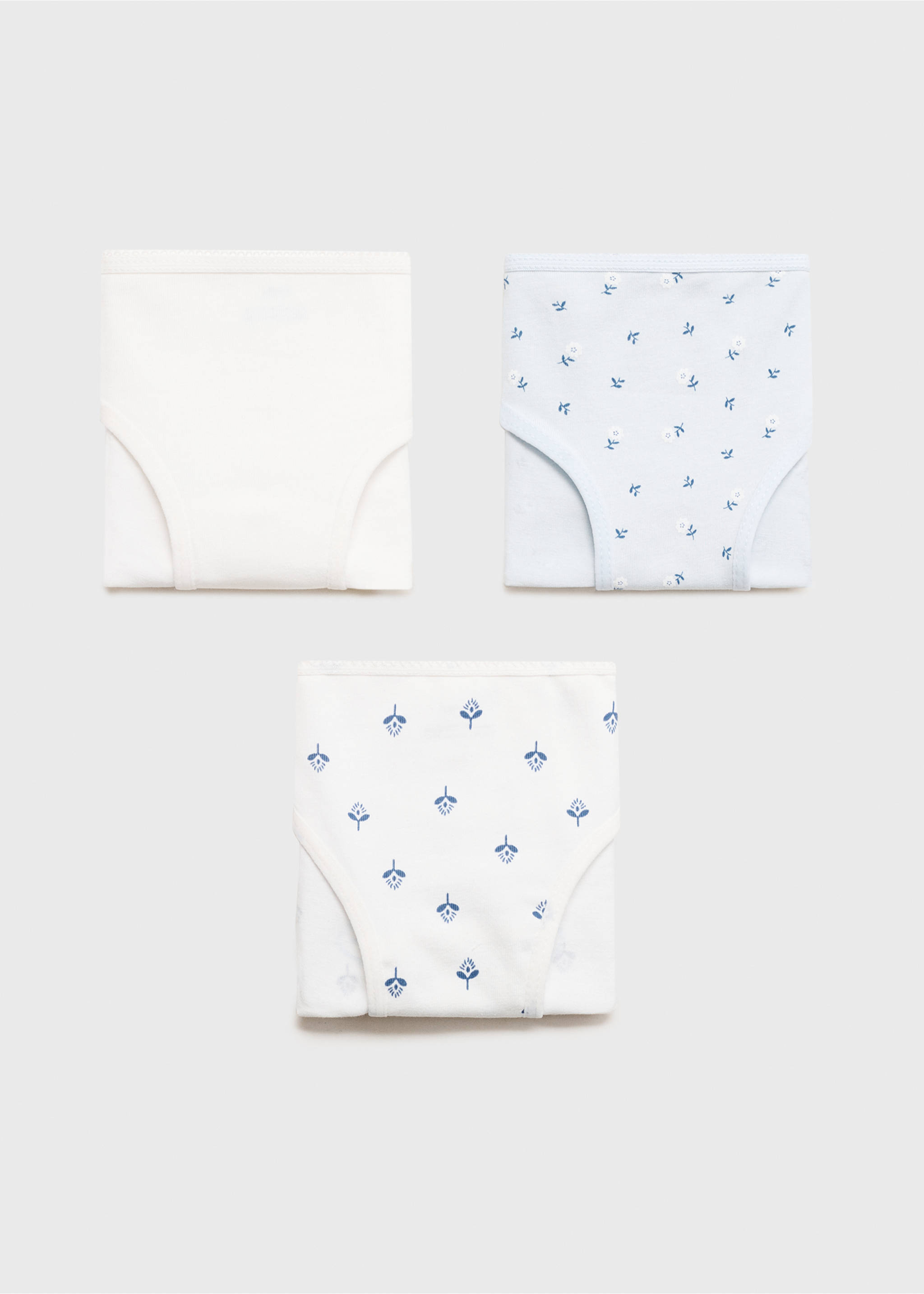 Baumwollslip im Dreierpack - Artikel ohne Model, Cremeweiß. Ref: 17013304-00.