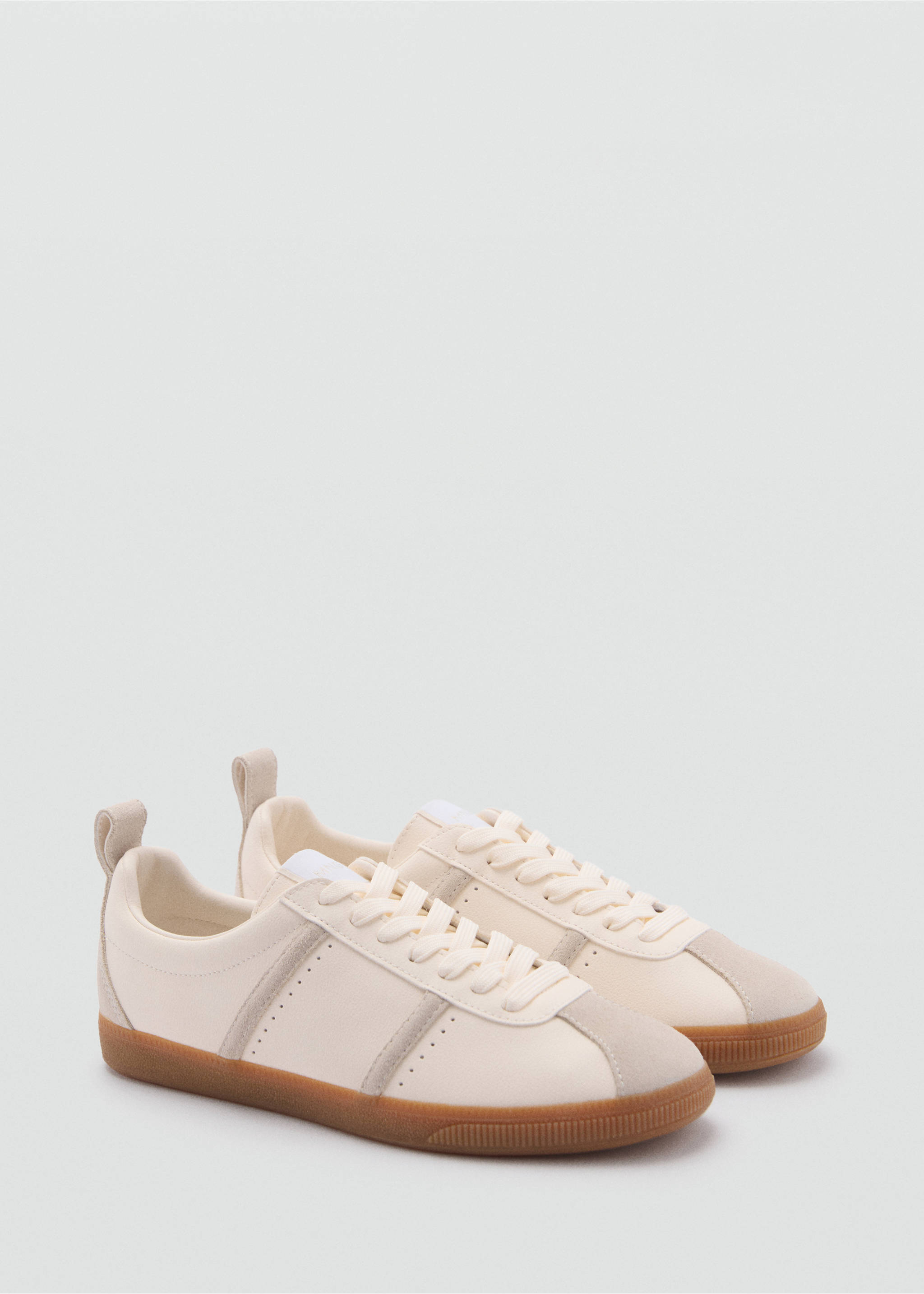 Contrast panel sneakers - Medium plane, White. Ref: 17013308-00.