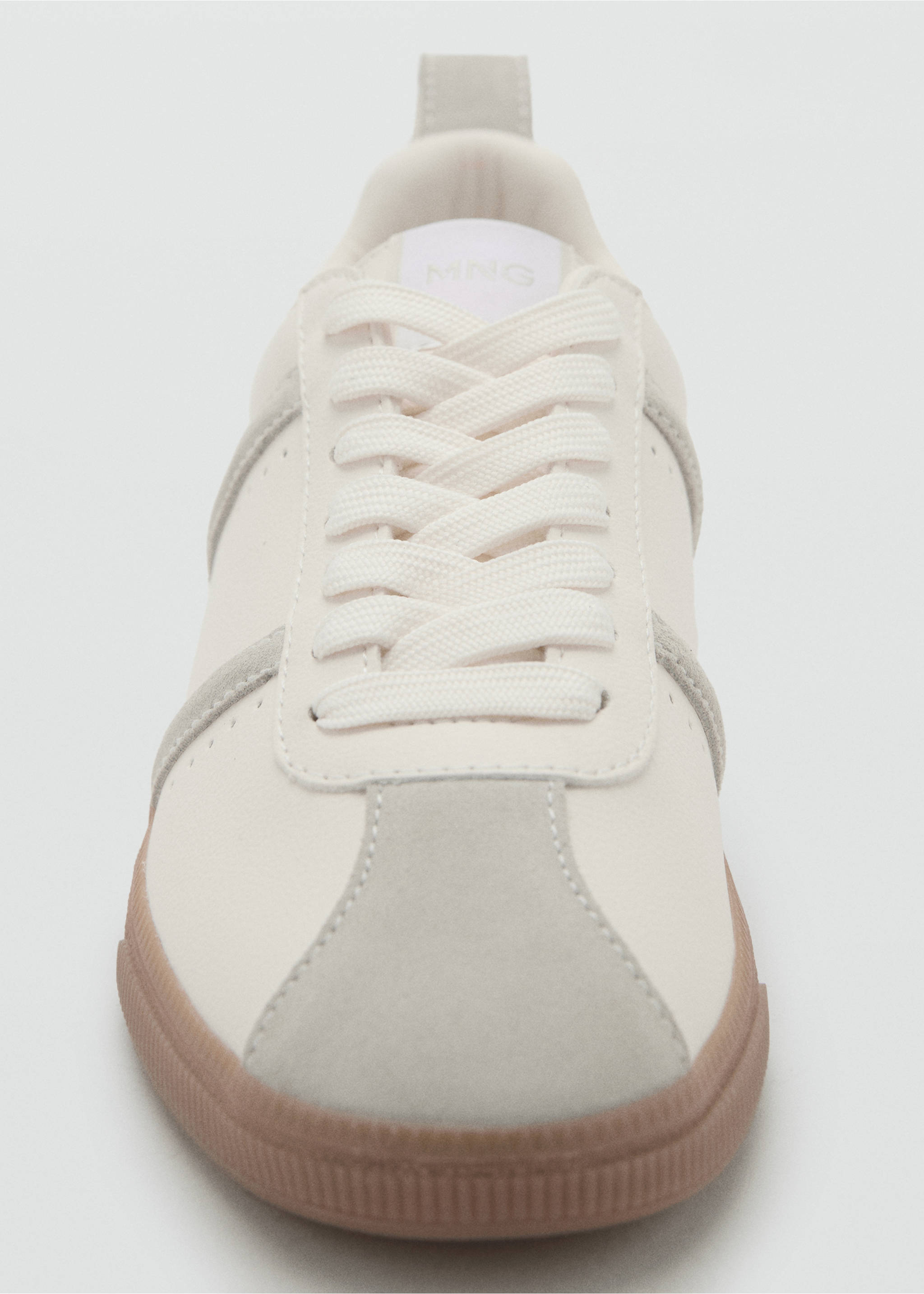 Contrast panel sneakers - Details of the article 3, White. Ref: 17013308-00.