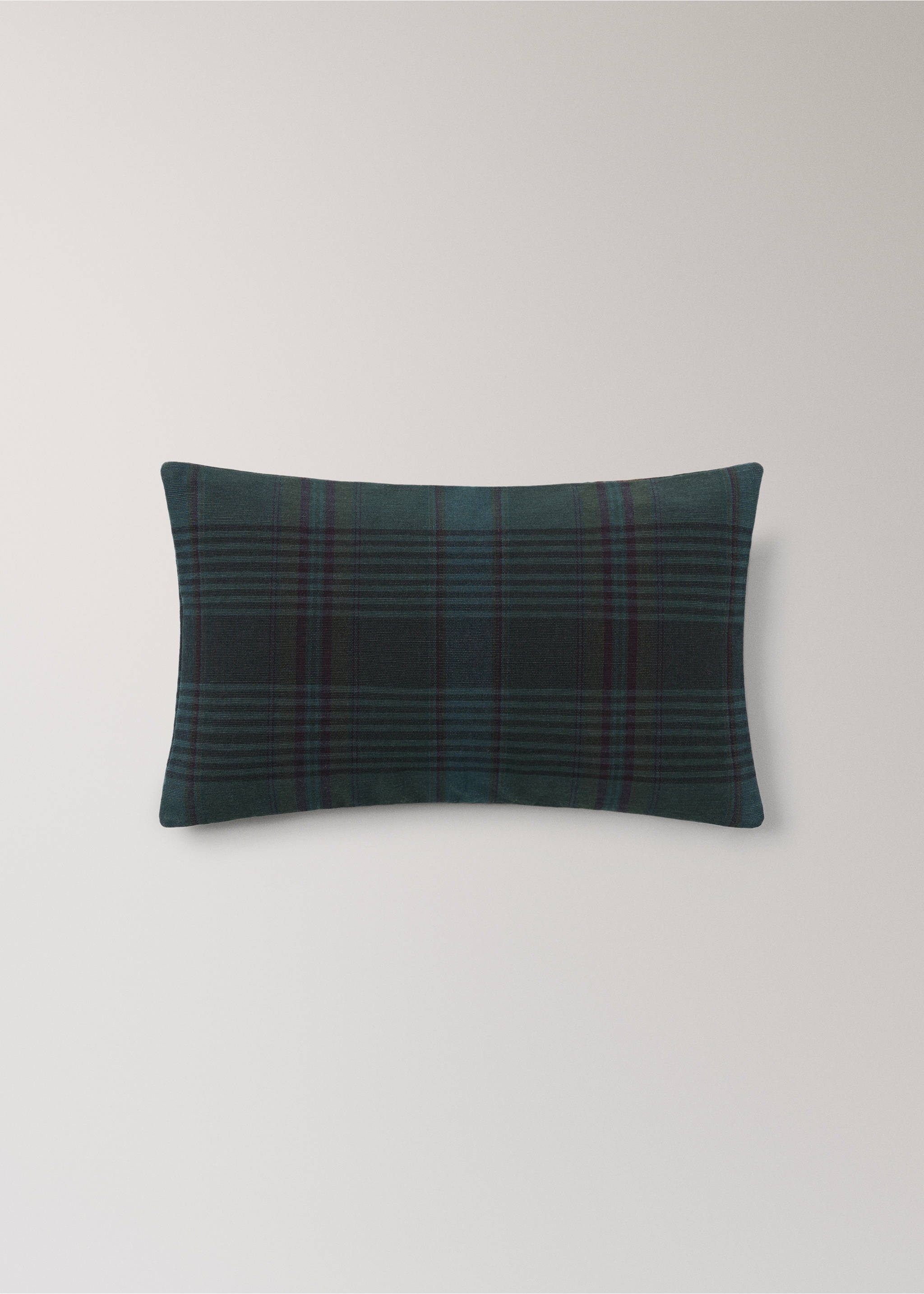 Povlak na polštář s kostkovaným designem s přebarveným efektem 30x50 cm - Zboží bez modelu, Modrá noc. Ref: 17013315-00.