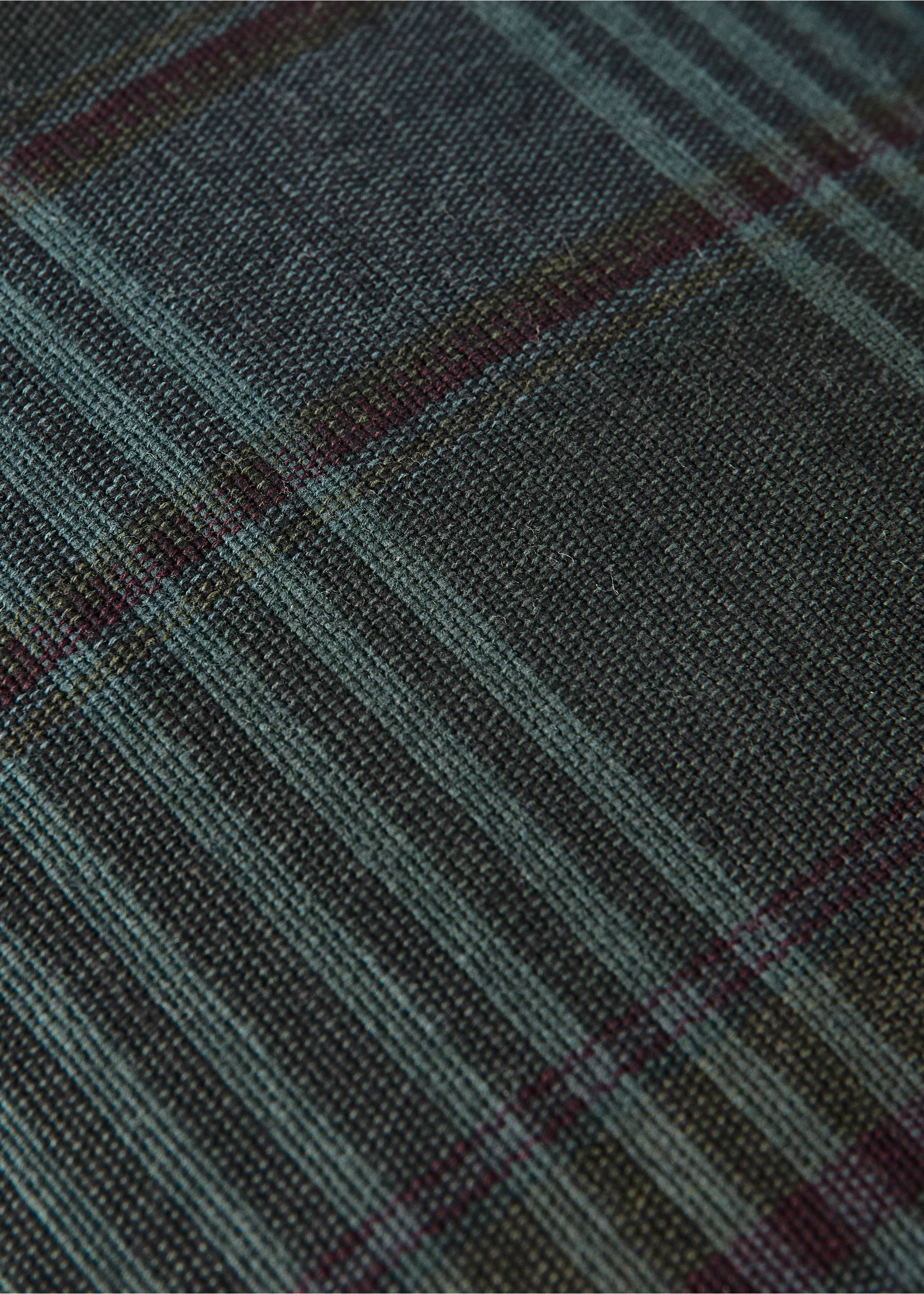 Overdyed check cushion cover 50x50cm - Details of the article 4, Night Blue. Ref: 17013316-00.
