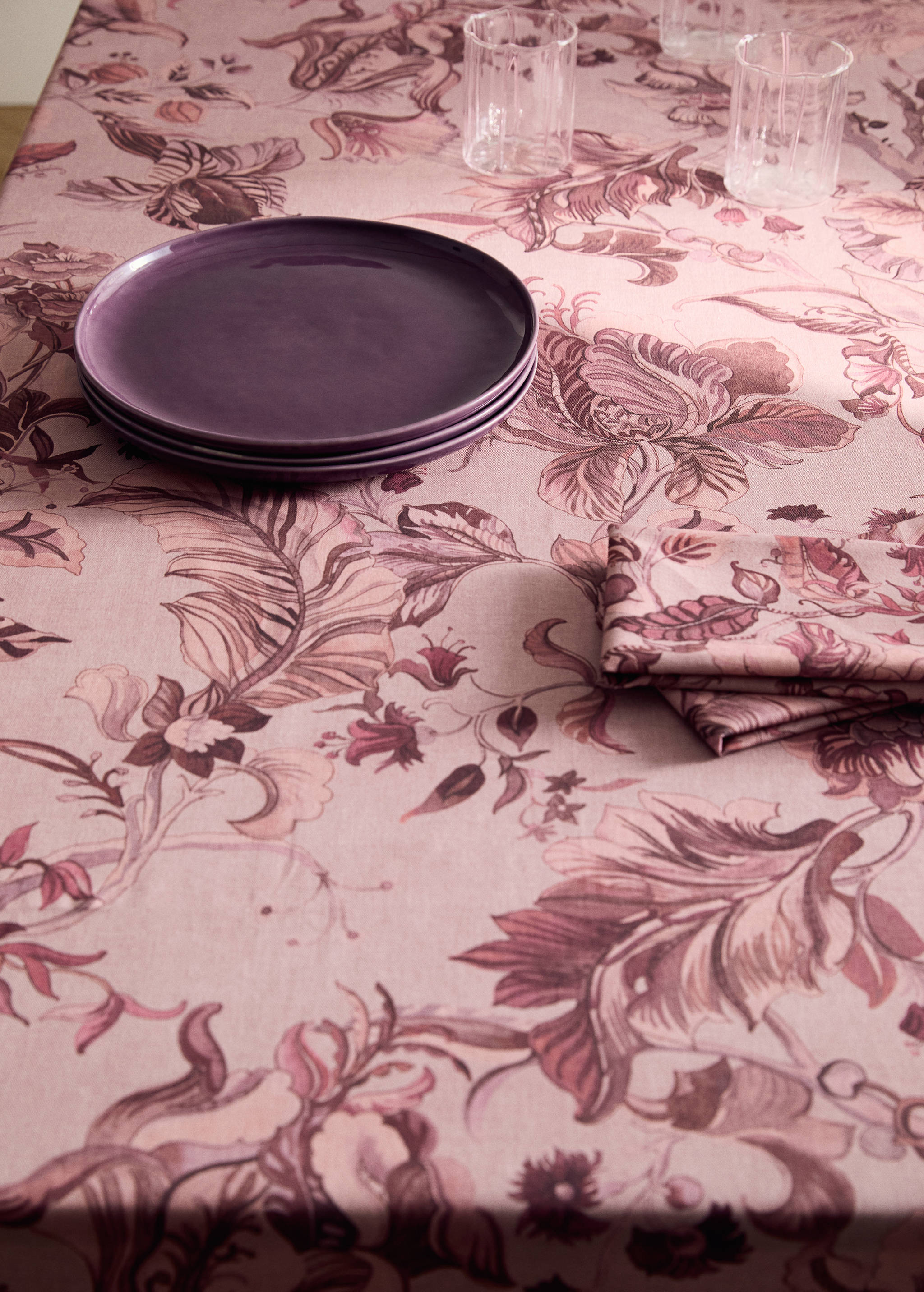Nappe en coton motif floral pour 6 à 8 convives - Détail de l'article 7
