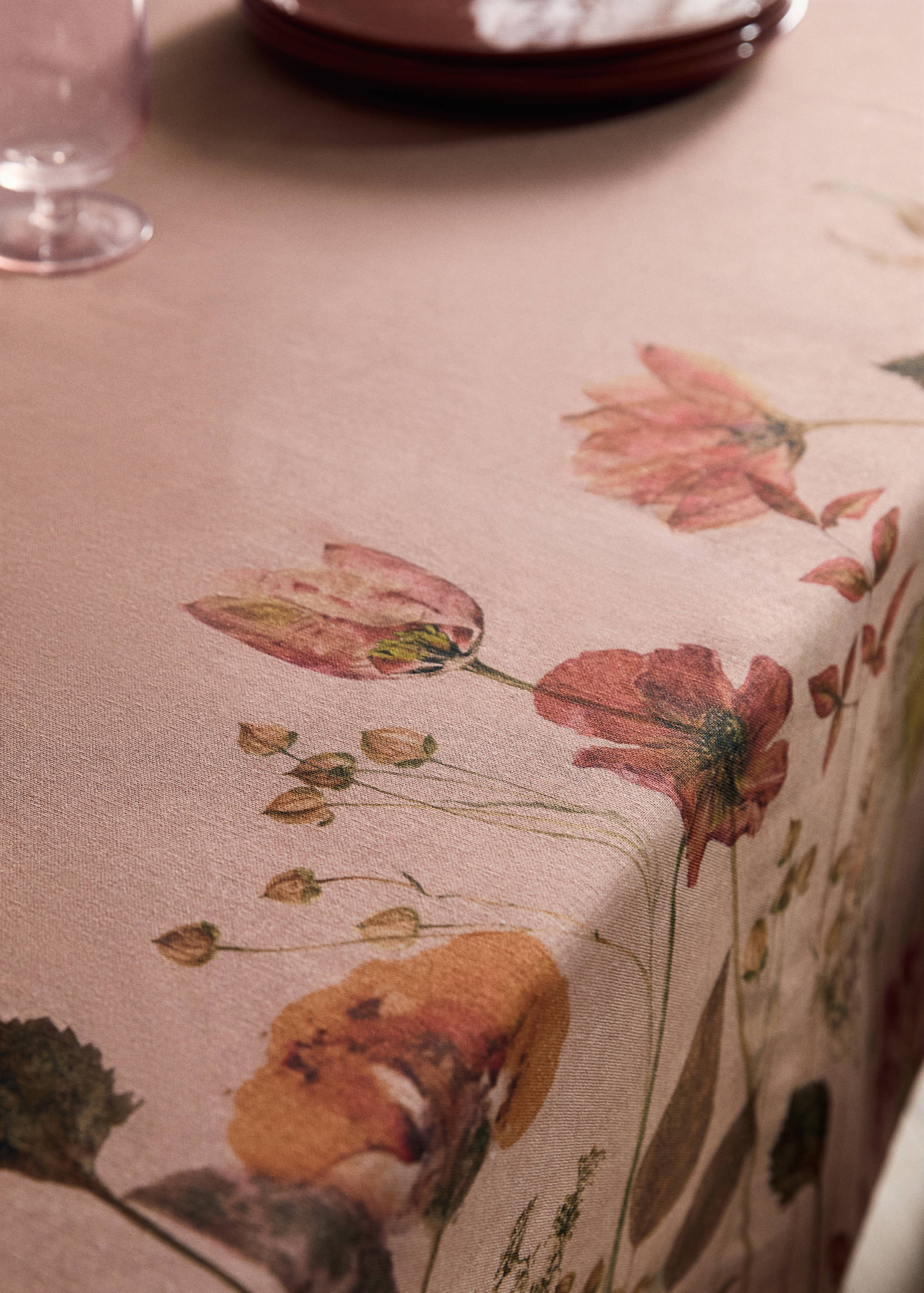 Florale Tischdecke aus Baumwolle mit Leinen mit  für 8 bis 10 Personen - Detail des Artikels 7