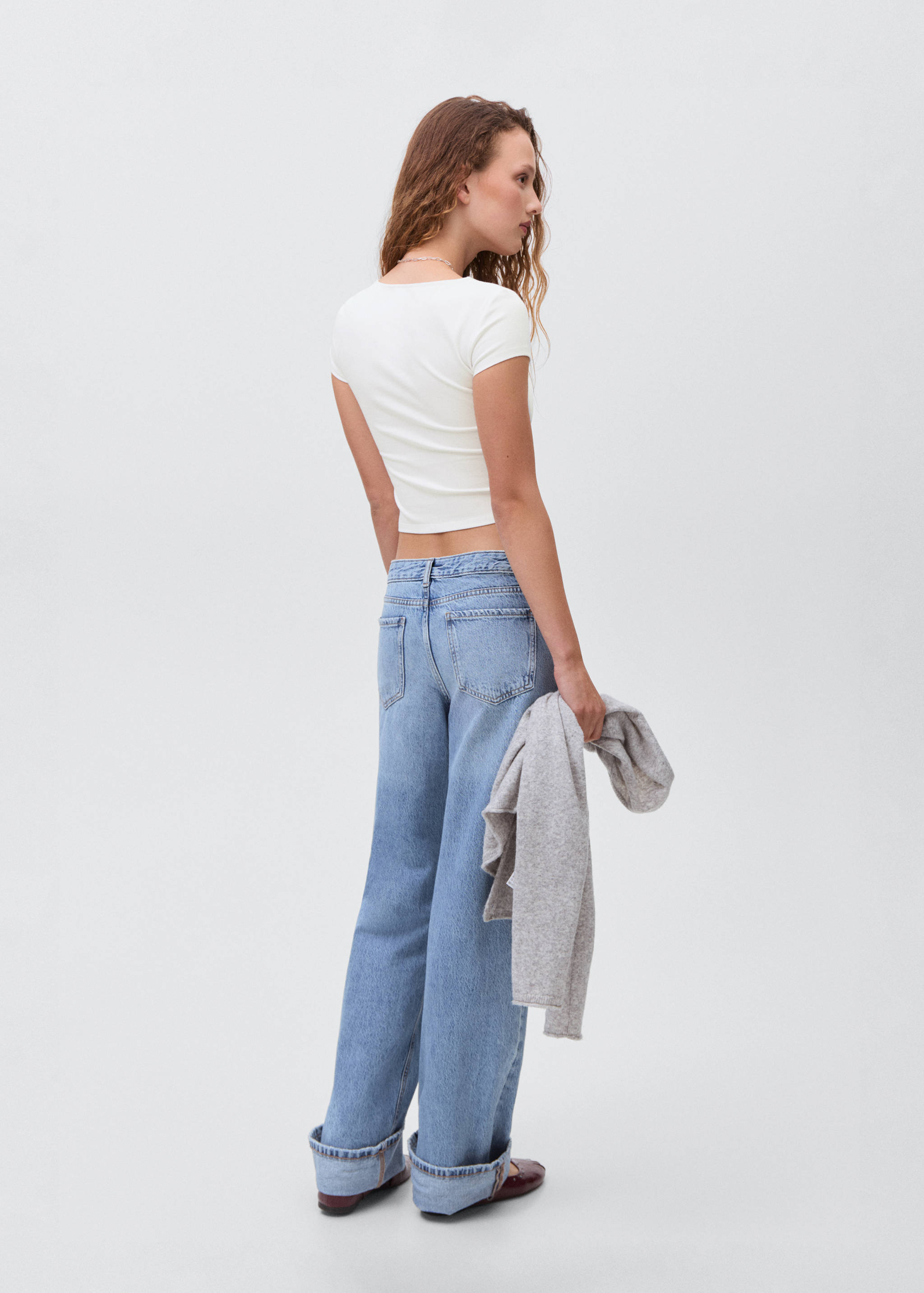 Fitted cotton t-shirt - Reverse of the article