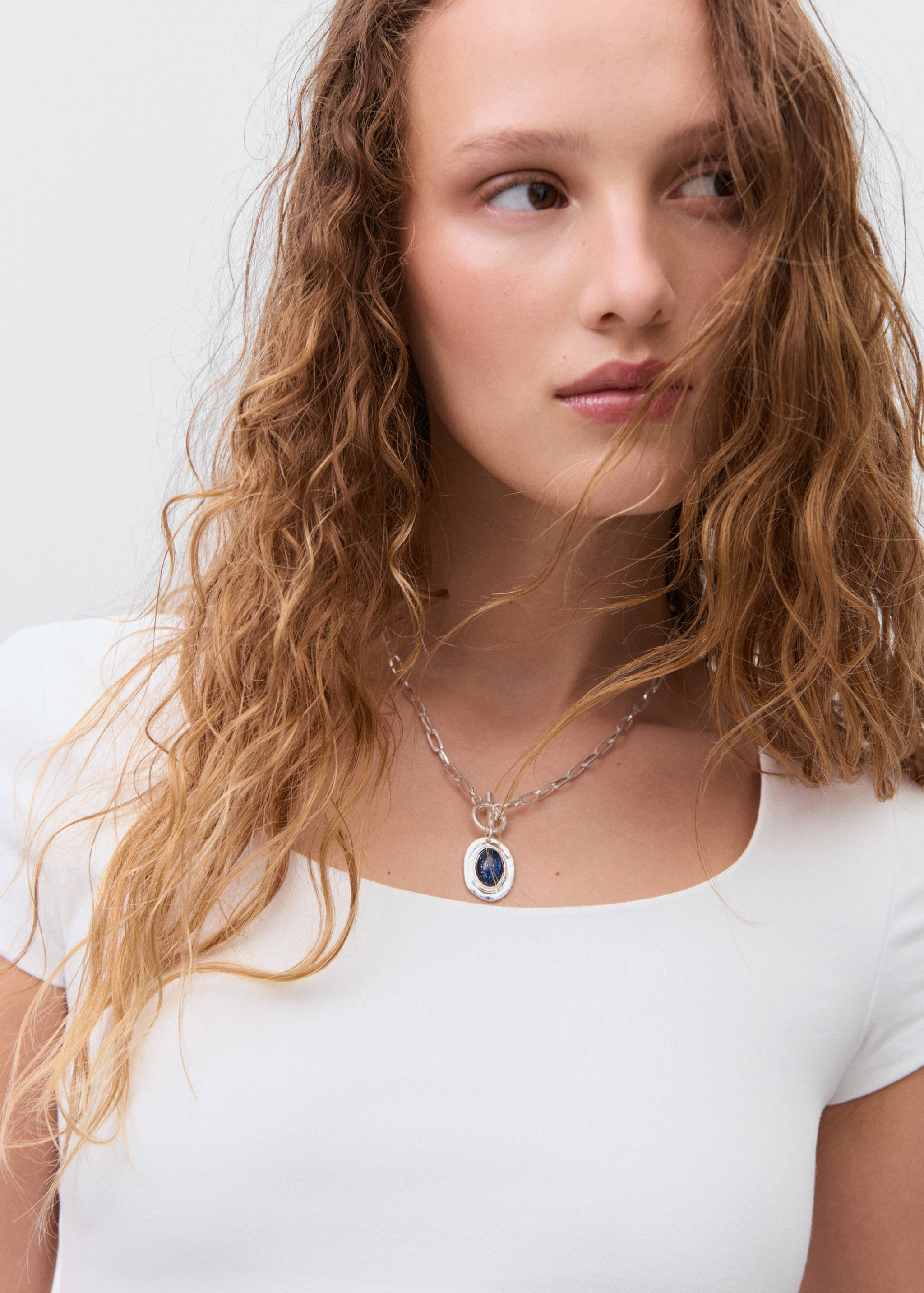 Fitted cotton t-shirt - Details of the article 1