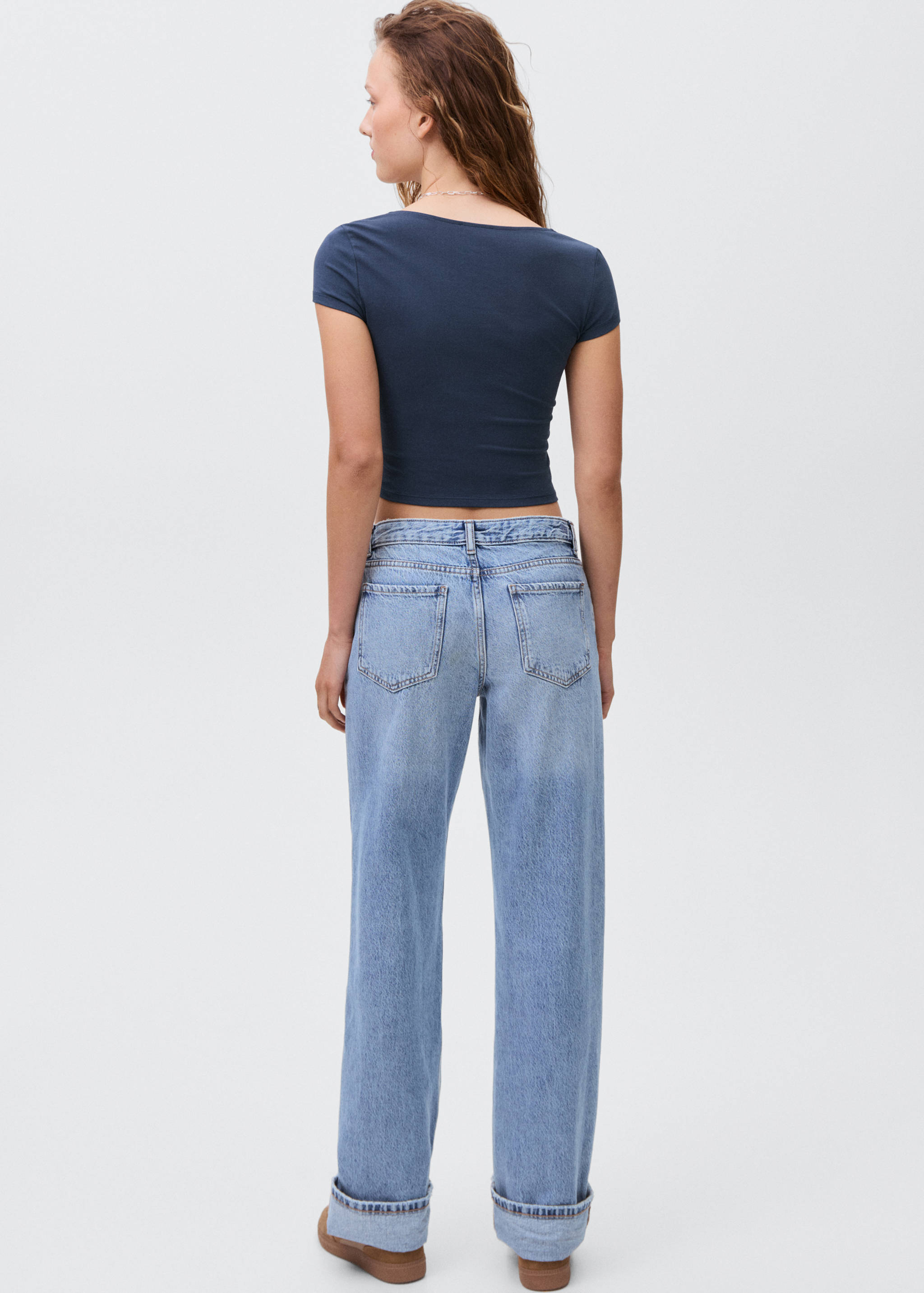 Fitted cotton t-shirt - Reverse of the article