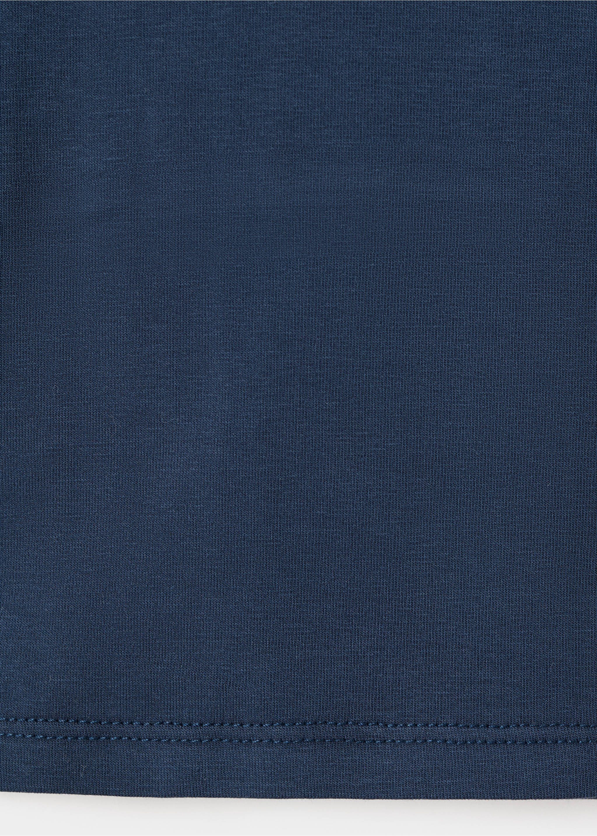 Fitted cotton t-shirt - Details of the article 0, Navy. Ref: 17013337-00.