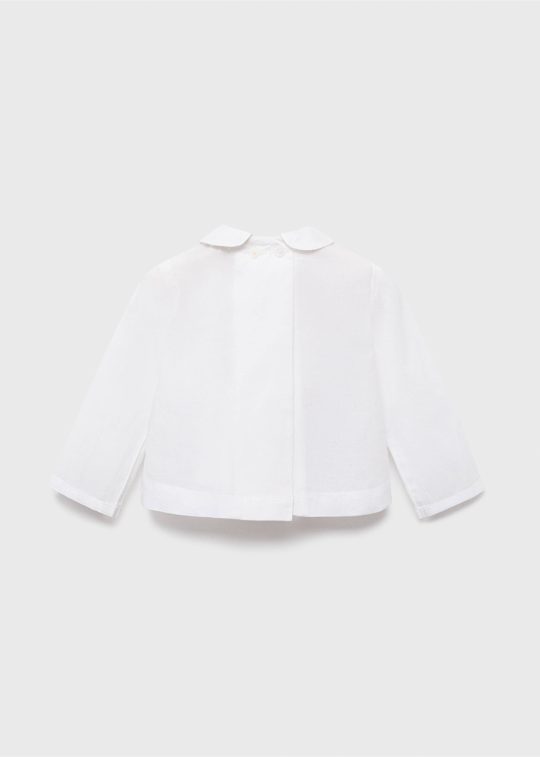Blouse with Peter Pan collar - Reverse of the article, Off White. Ref: 17013800-00.
