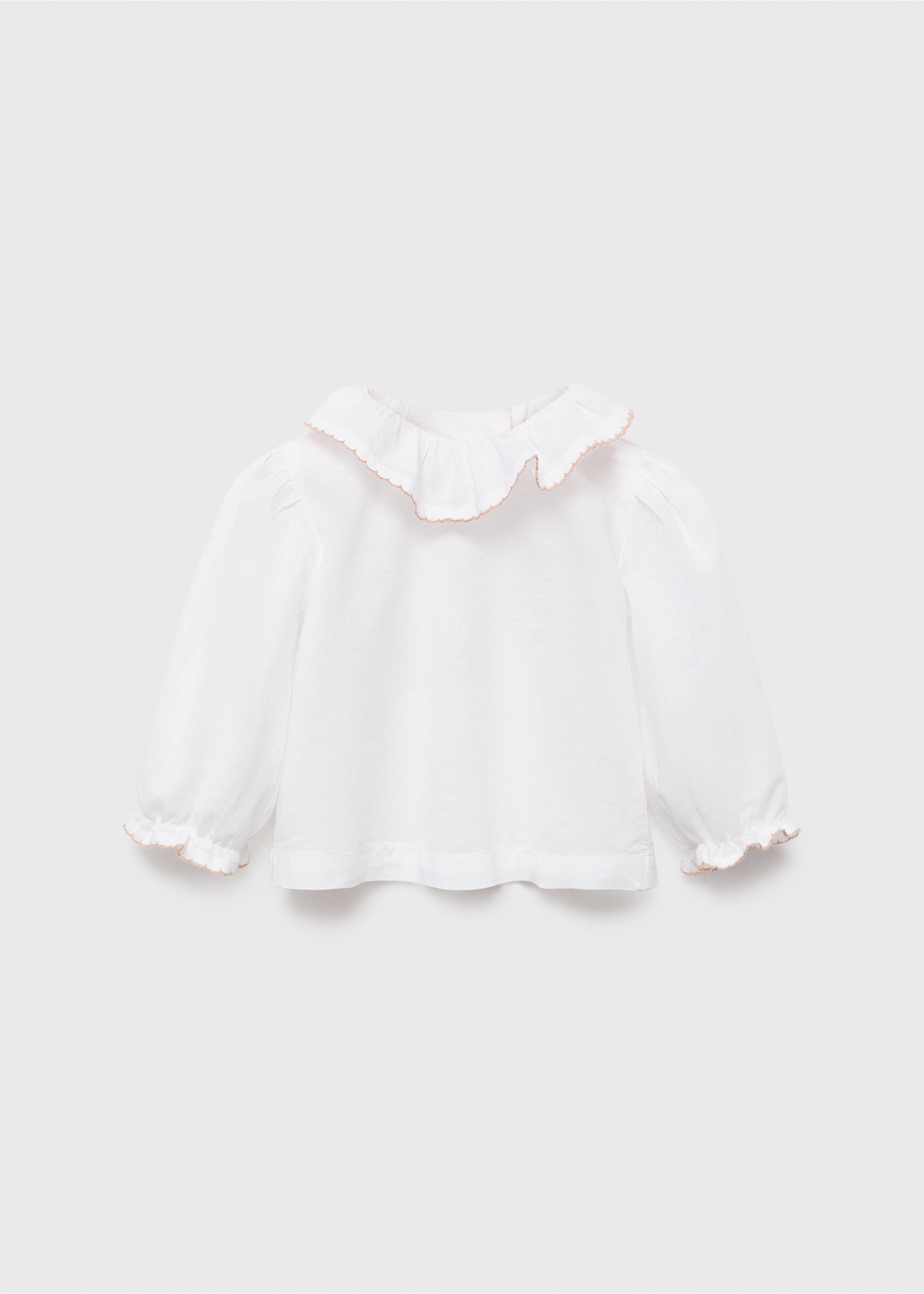 Babydoll collar blouse - Article without model, Off White. Ref: 17013801-00.