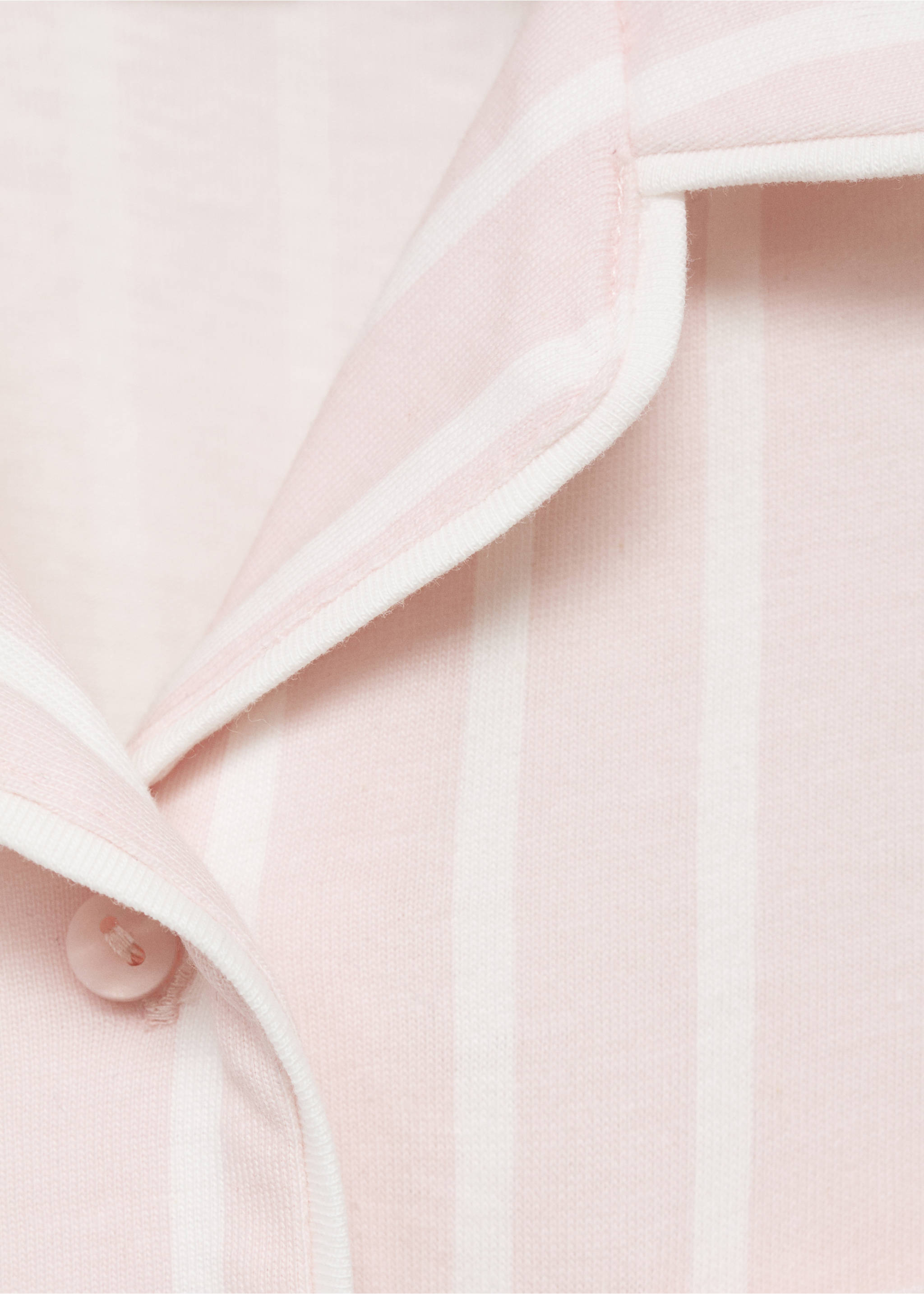 Langer Pyjama mit Streifen - Detail des Artikels 8, Pastellrosa. Ref: 17013806-00.