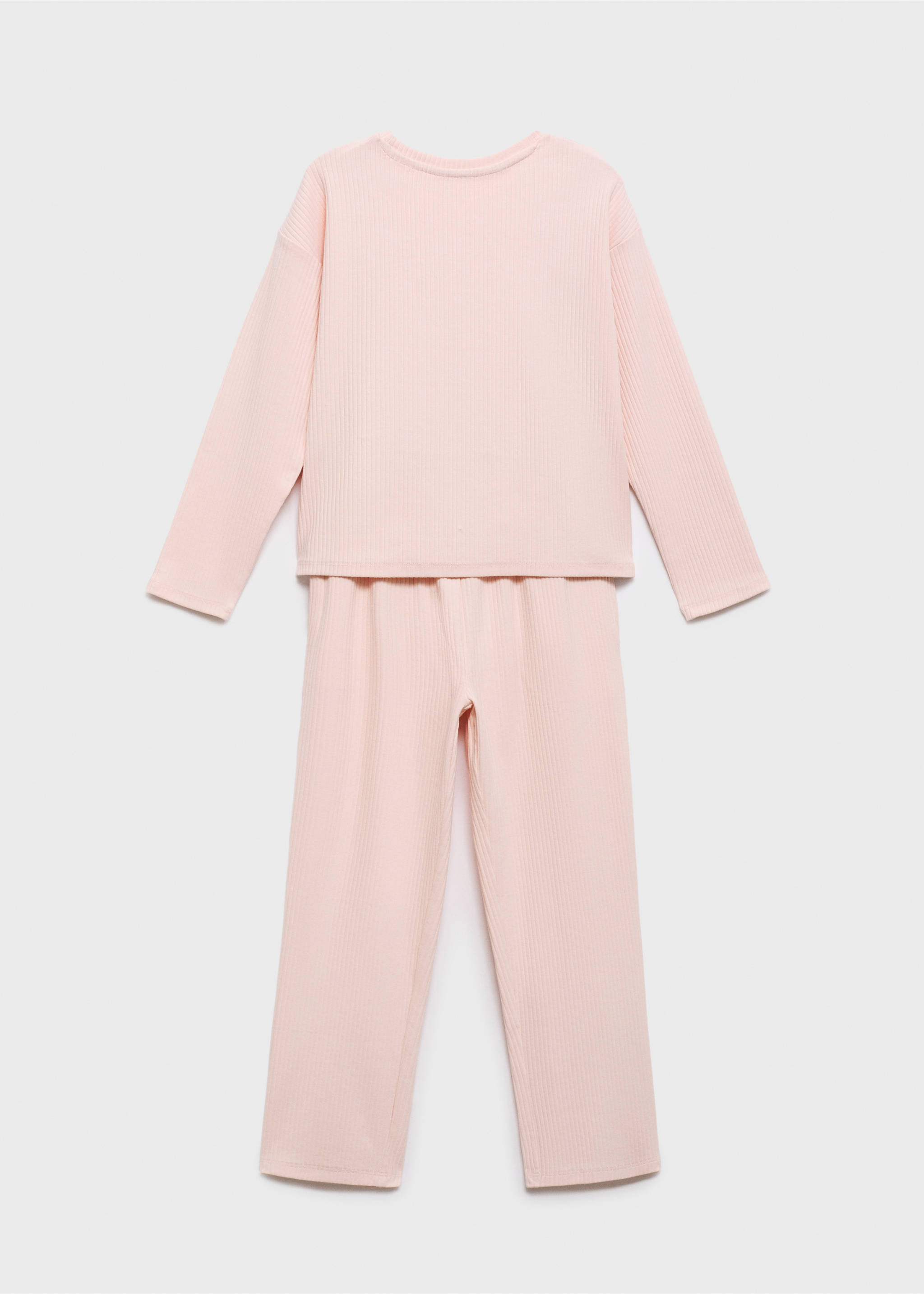 Cotton long pyjamas - Reverse of the article, Pastel Pink. Ref: 17013807-00.
