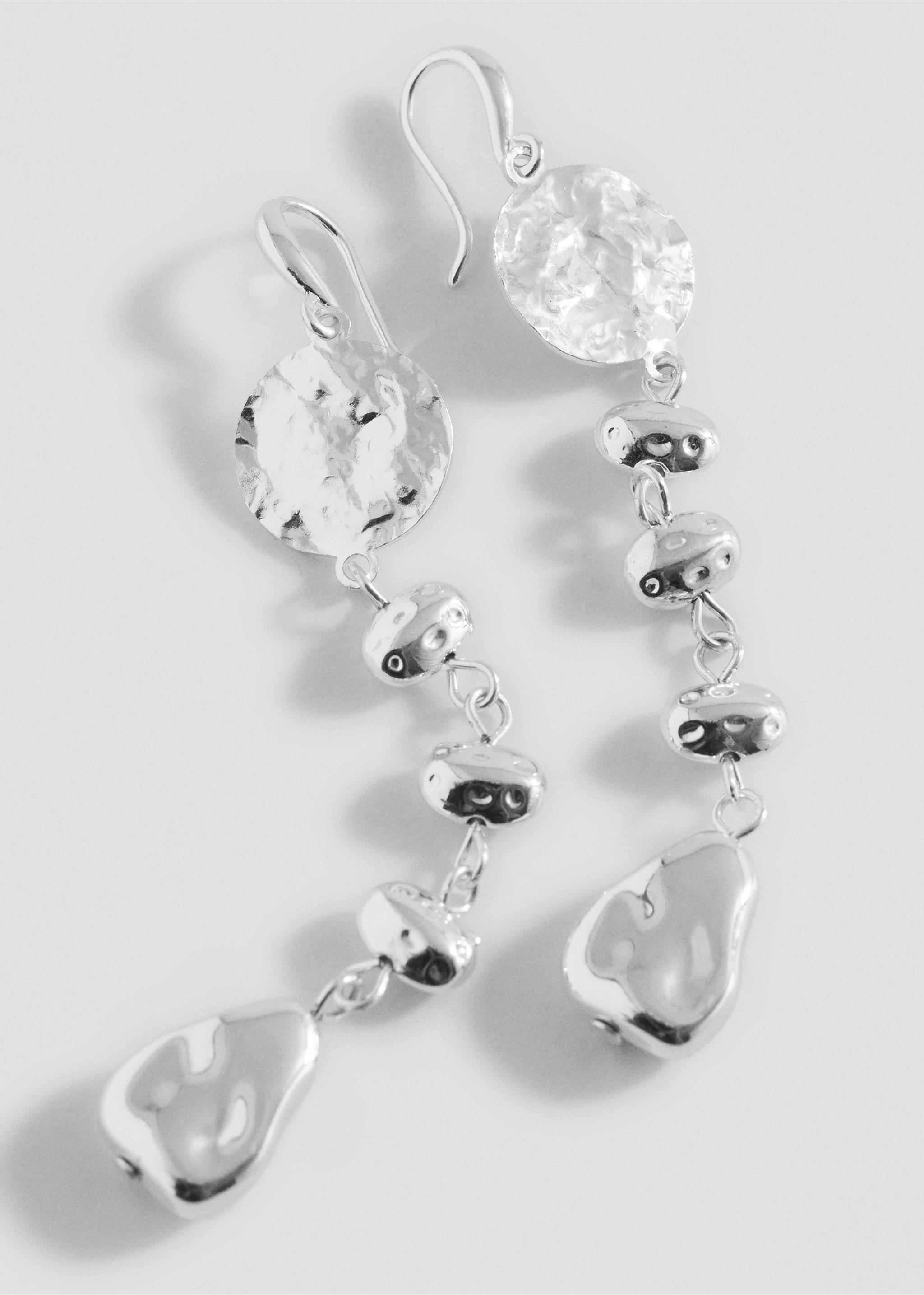 Combined earrings - Medium plane, Silver. Ref: 17013814-00.