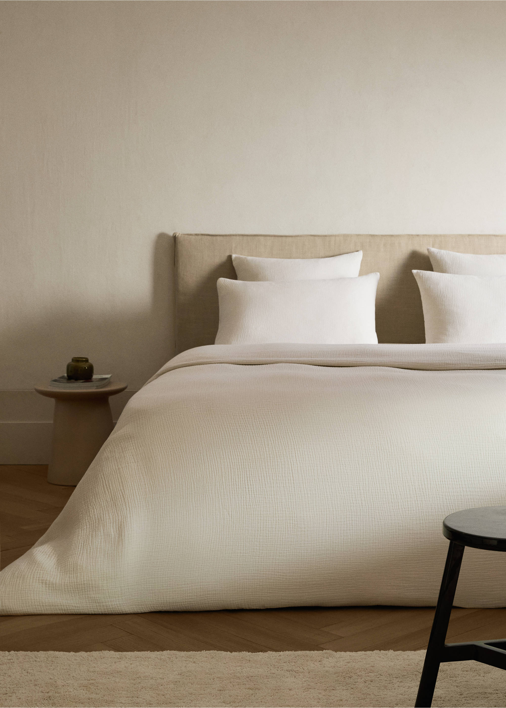 Gauze cotton duvet cover Superking bed - General plane, Ivory White. Ref: 17013828-00.