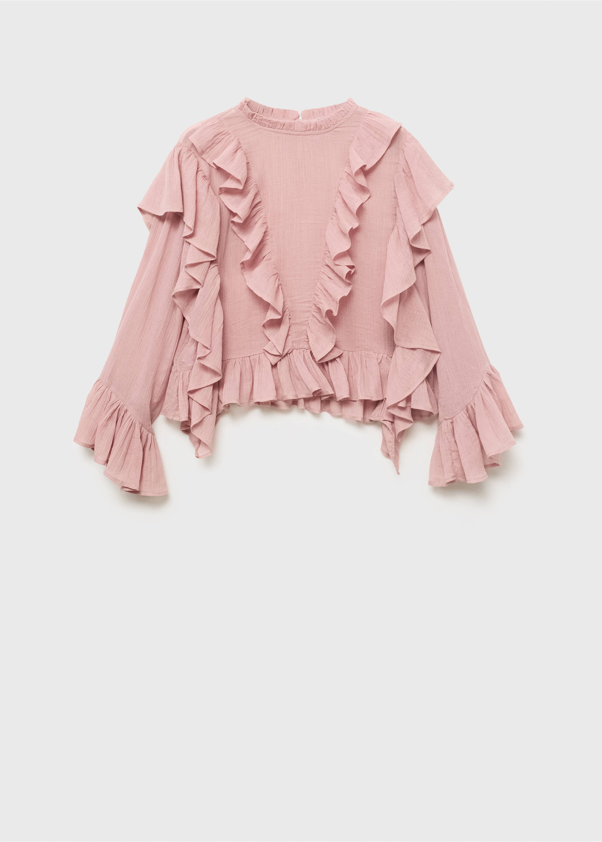 Ruffled blouse - Article without model, Pink. Ref: 17014081-00.