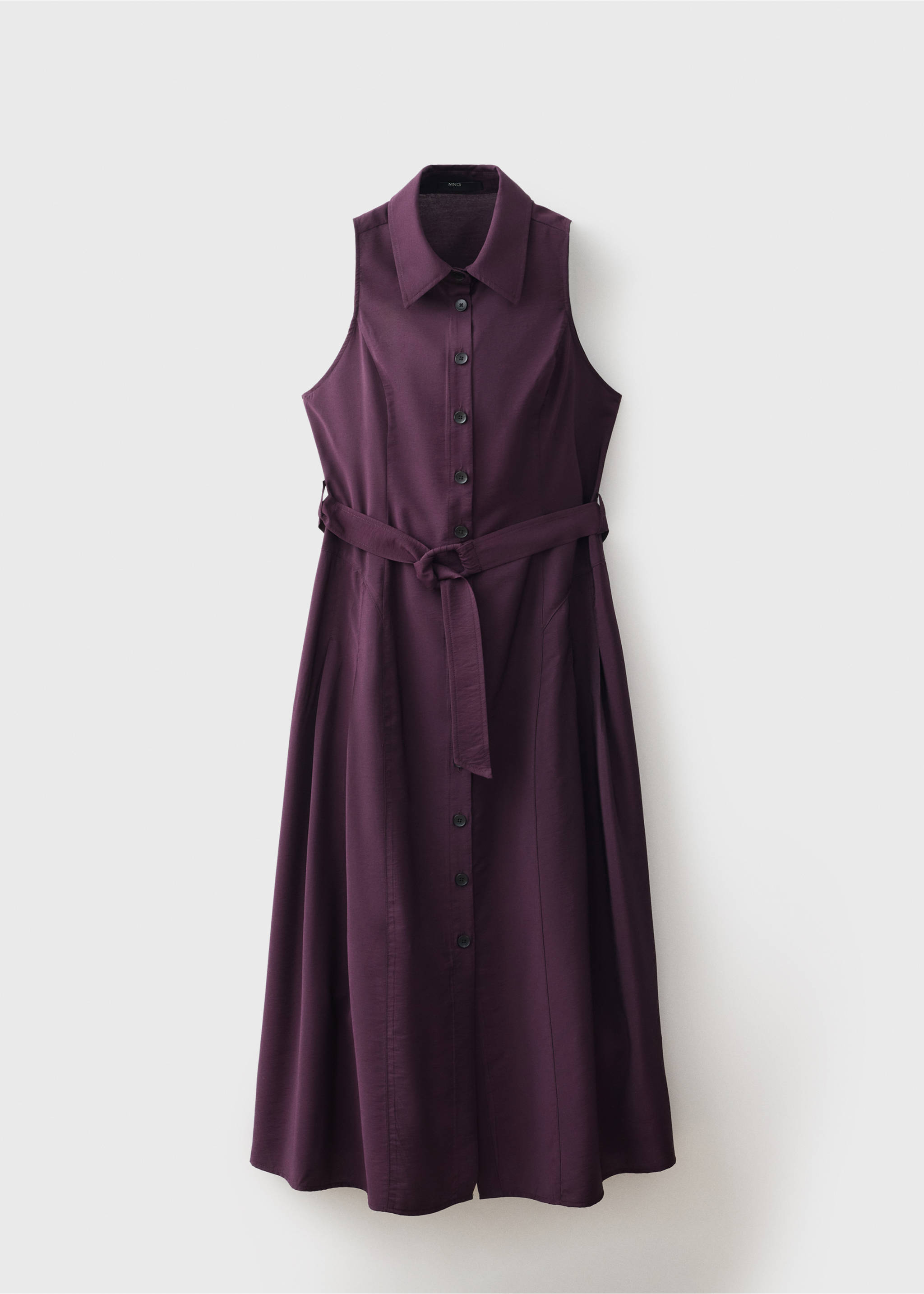 Robe chemisier ceinture - Article sans modèle, Violet. Ref: 17014085-00.