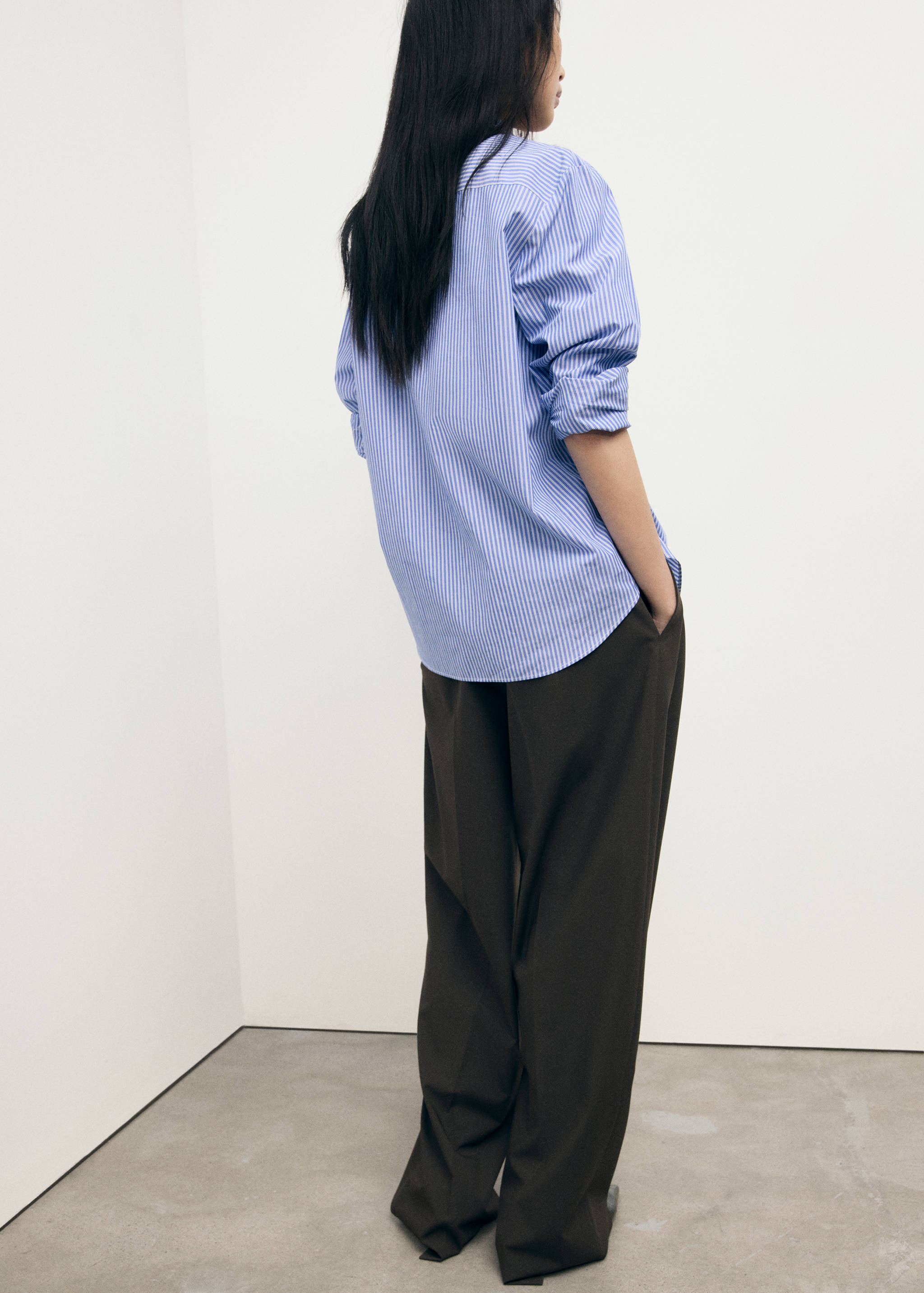 Cotton and lyocell blend straight shirt - Reverse of the article