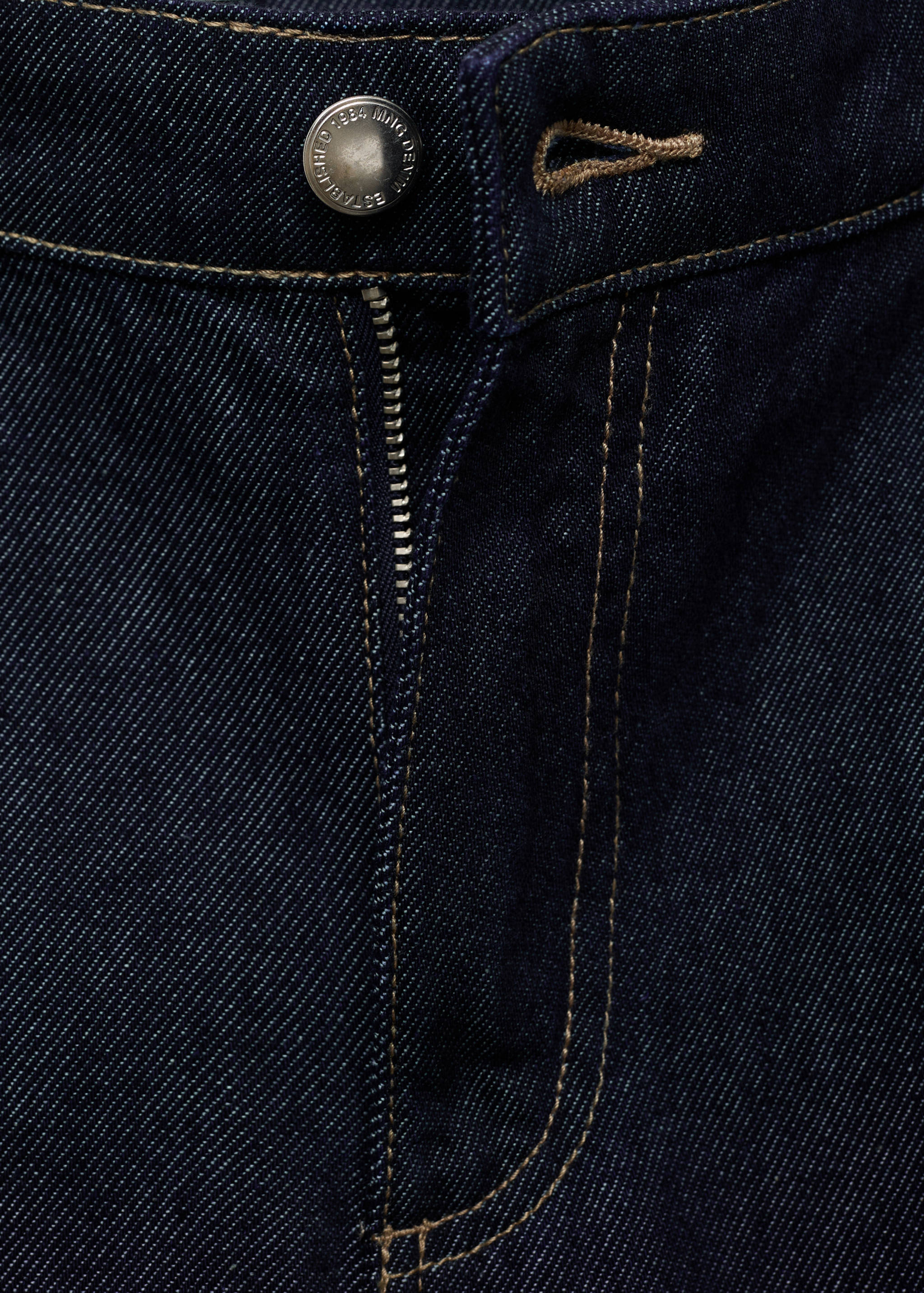 Wide leg pleated jeans - Details of the article 8