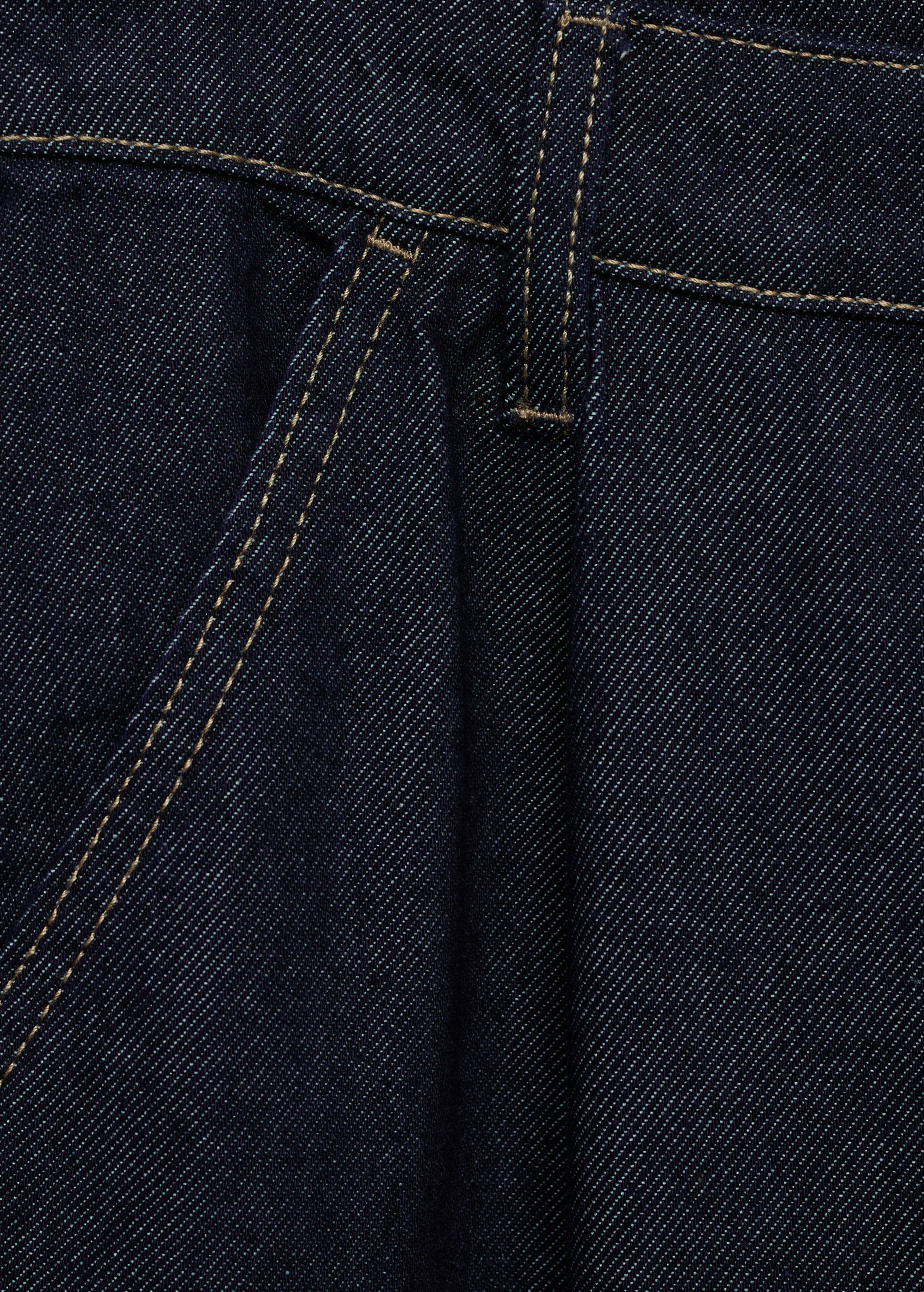 Wide leg pleated jeans - Details of the article 0