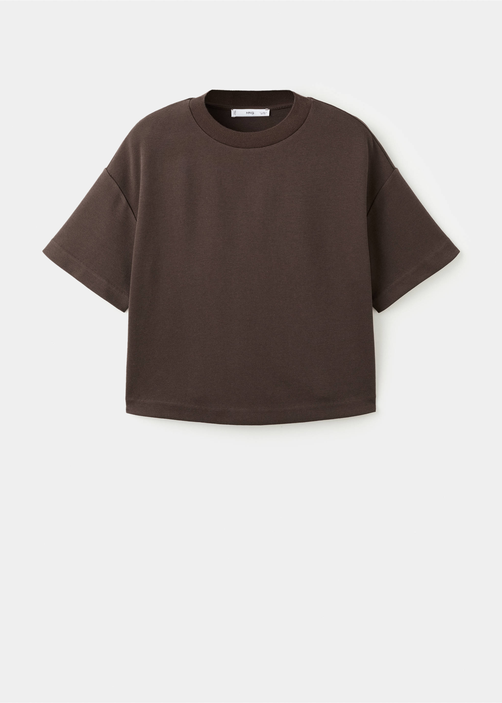 Cotton short-sleeved t-shirt - Article without model, Brown. Ref: 17014099-00.