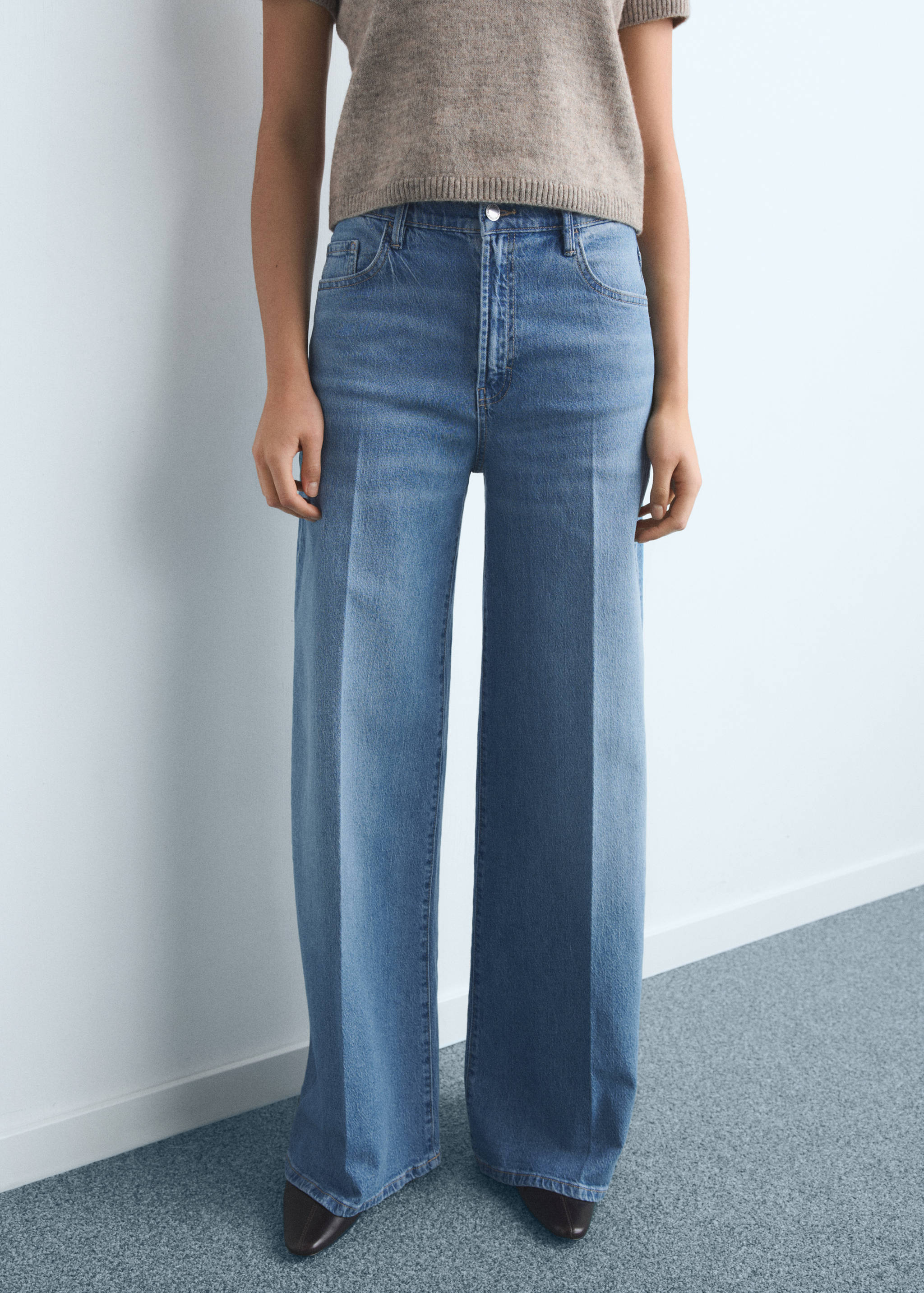 High-waisted wideleg jeans - Medium plane